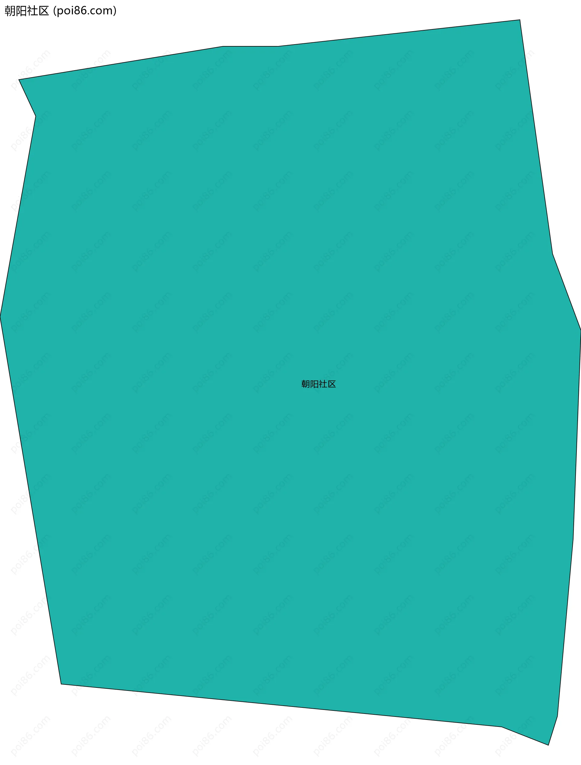 朝阳社区边界地图