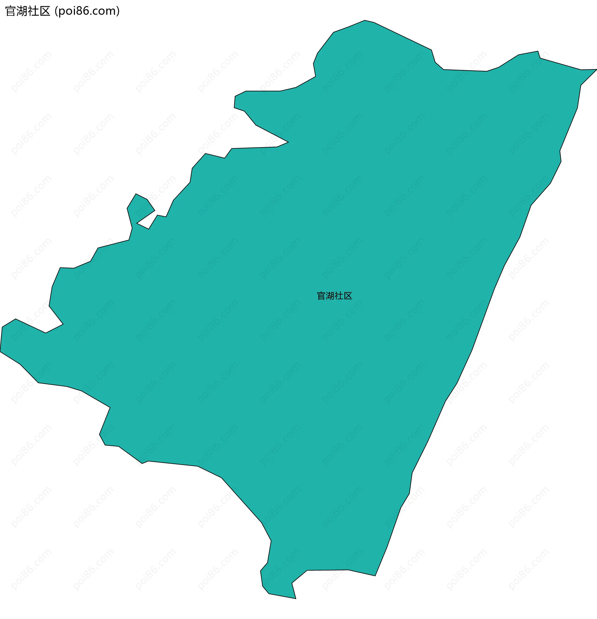 官湖社区边界地图