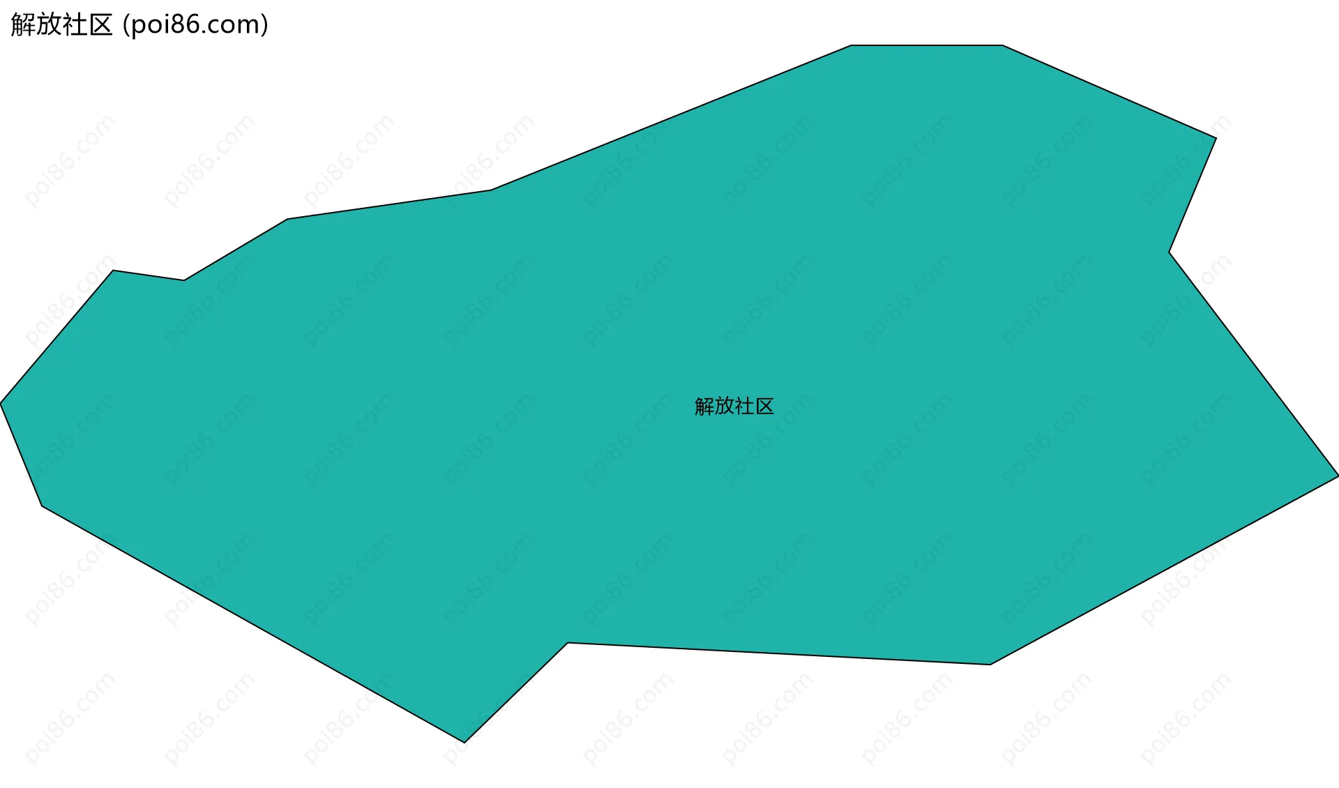 解放社区边界地图