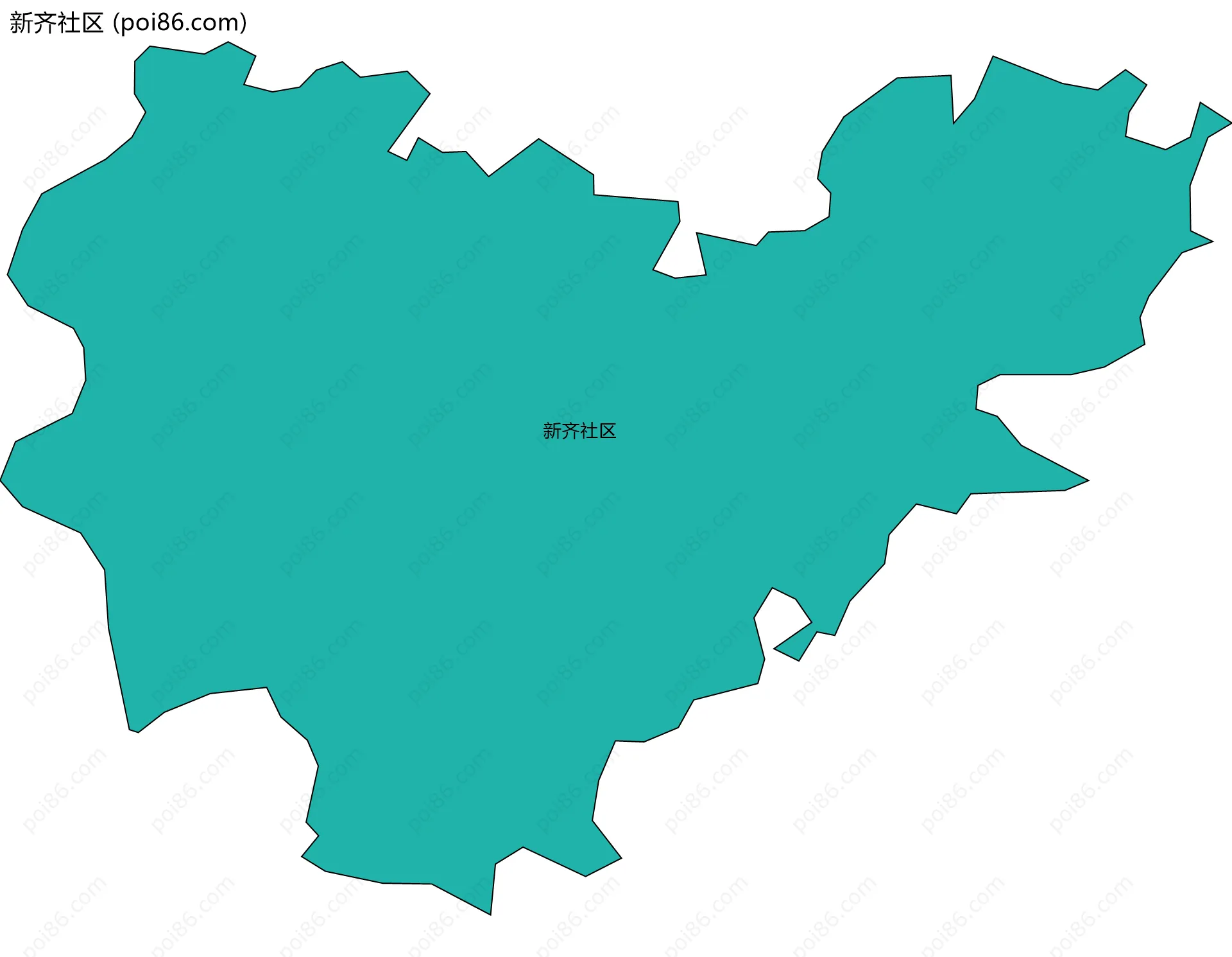 新齐社区边界地图