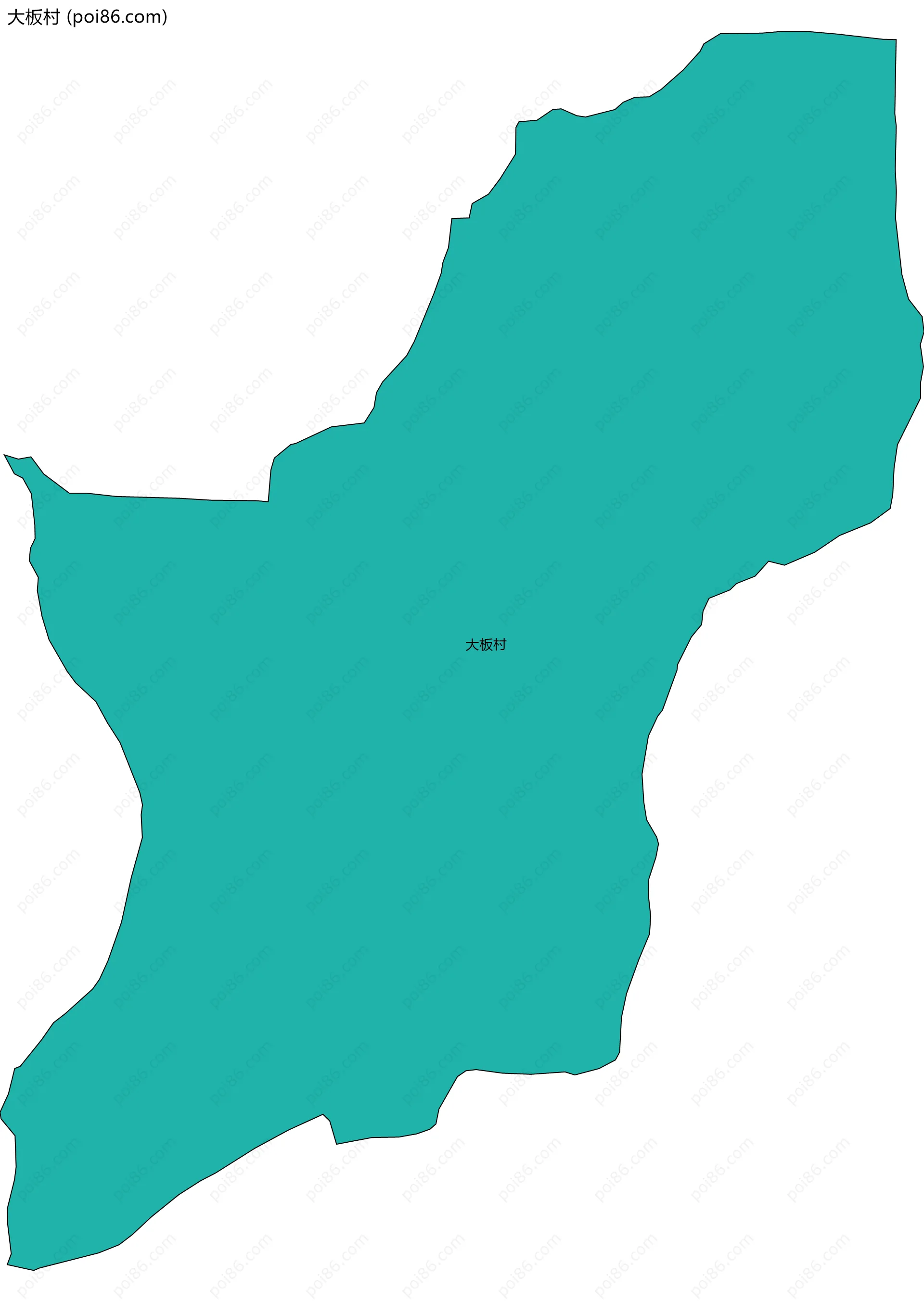 大板村边界地图