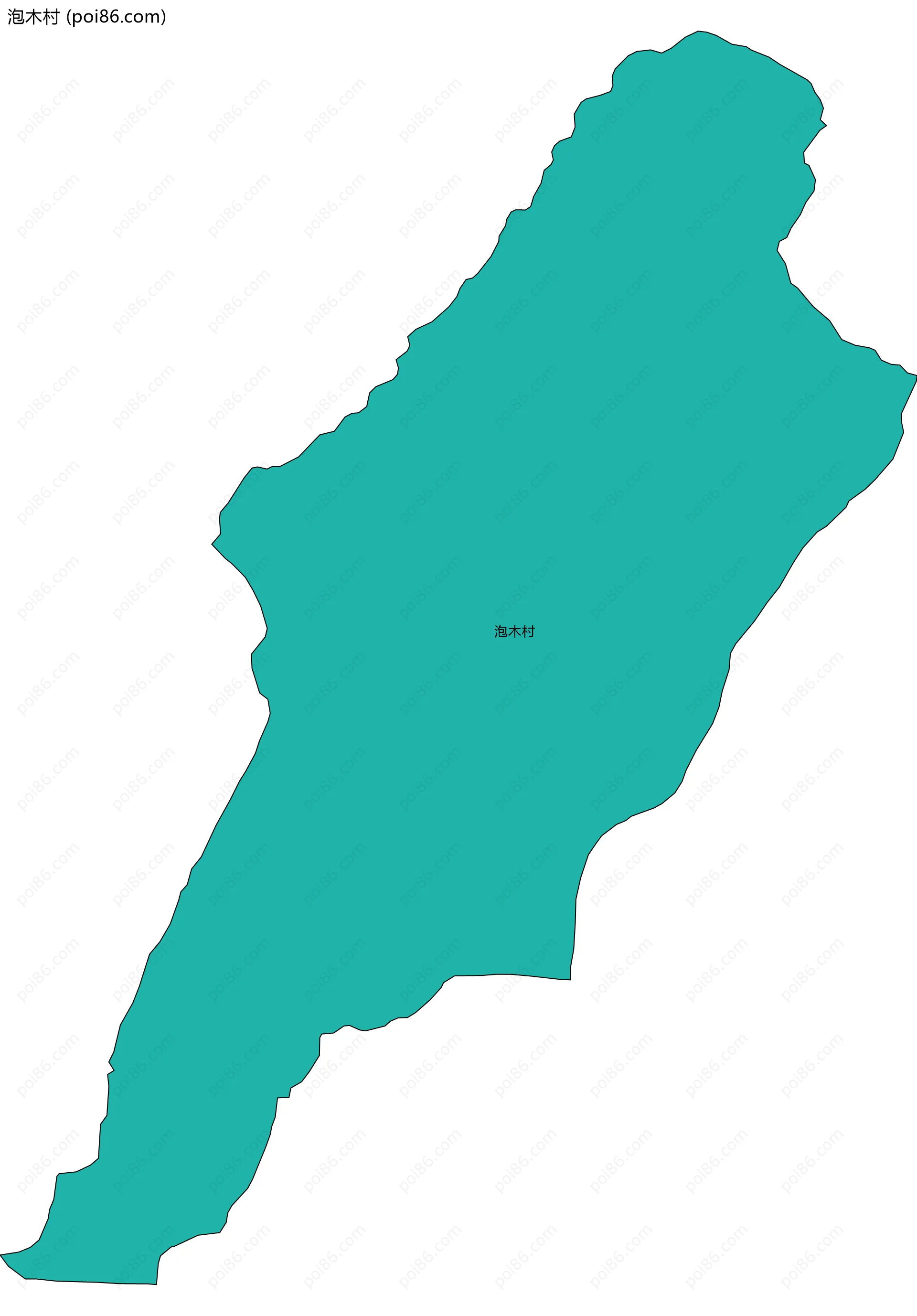 泡木村边界地图