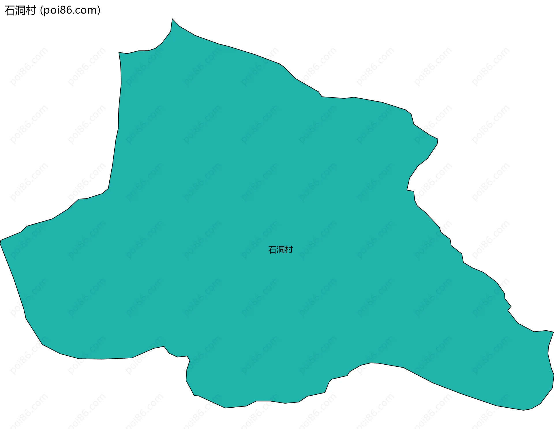 石洞村边界地图