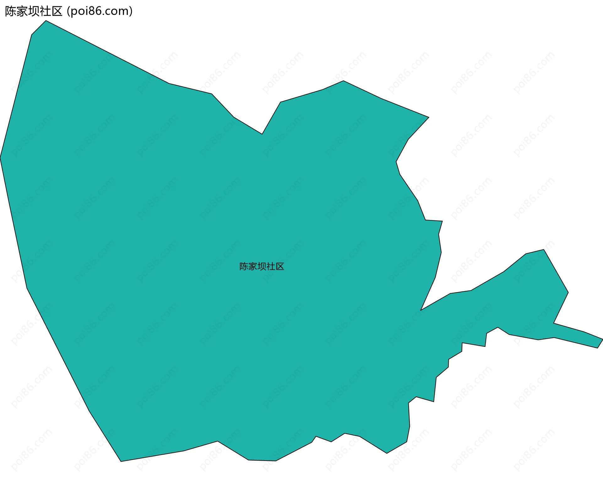 陈家坝社区边界地图