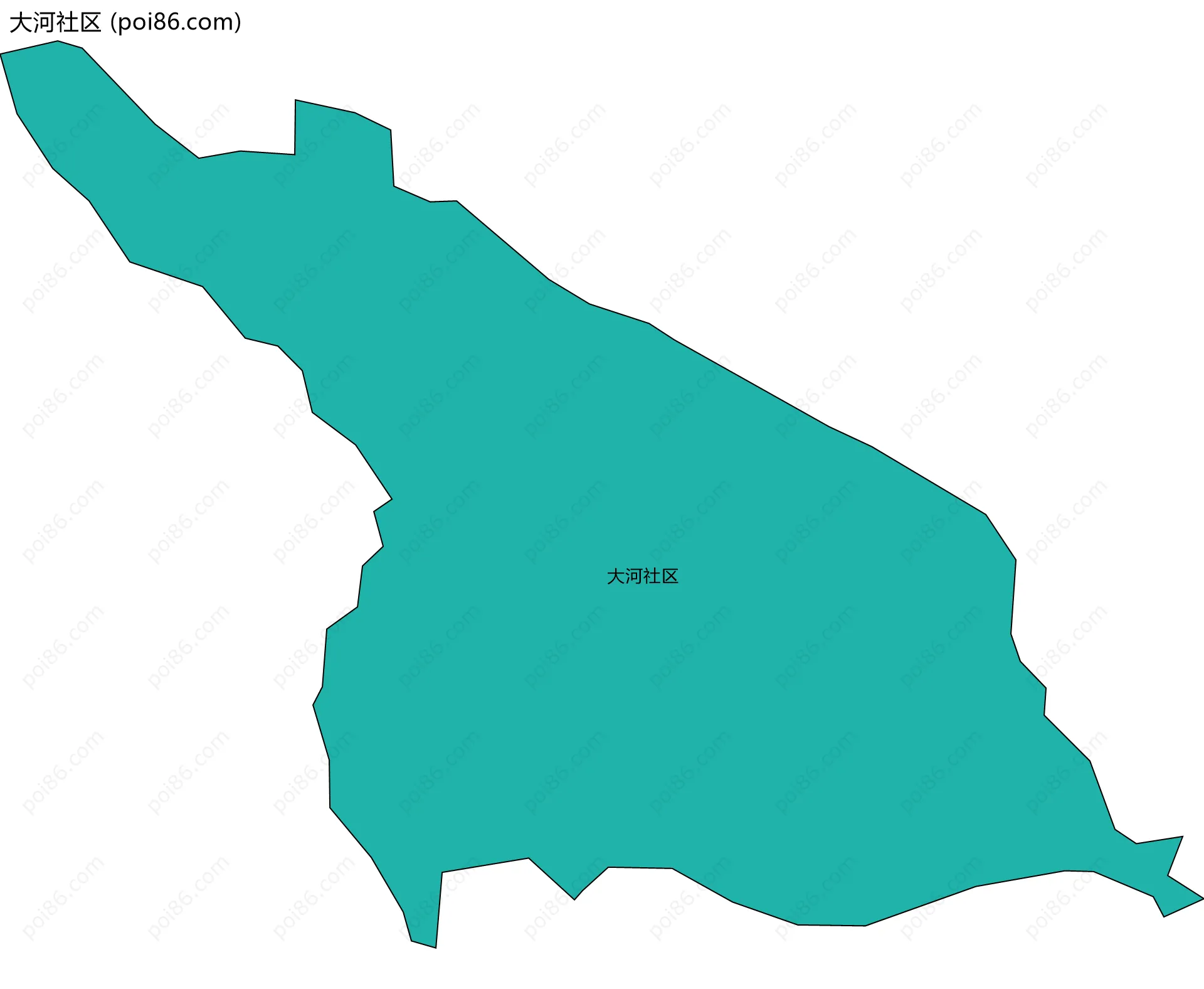 大河社区边界地图