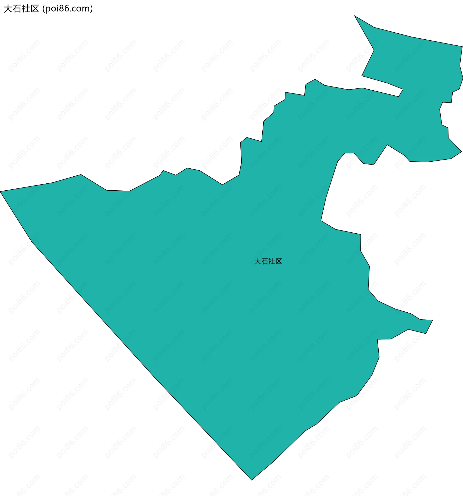 大石社区边界地图