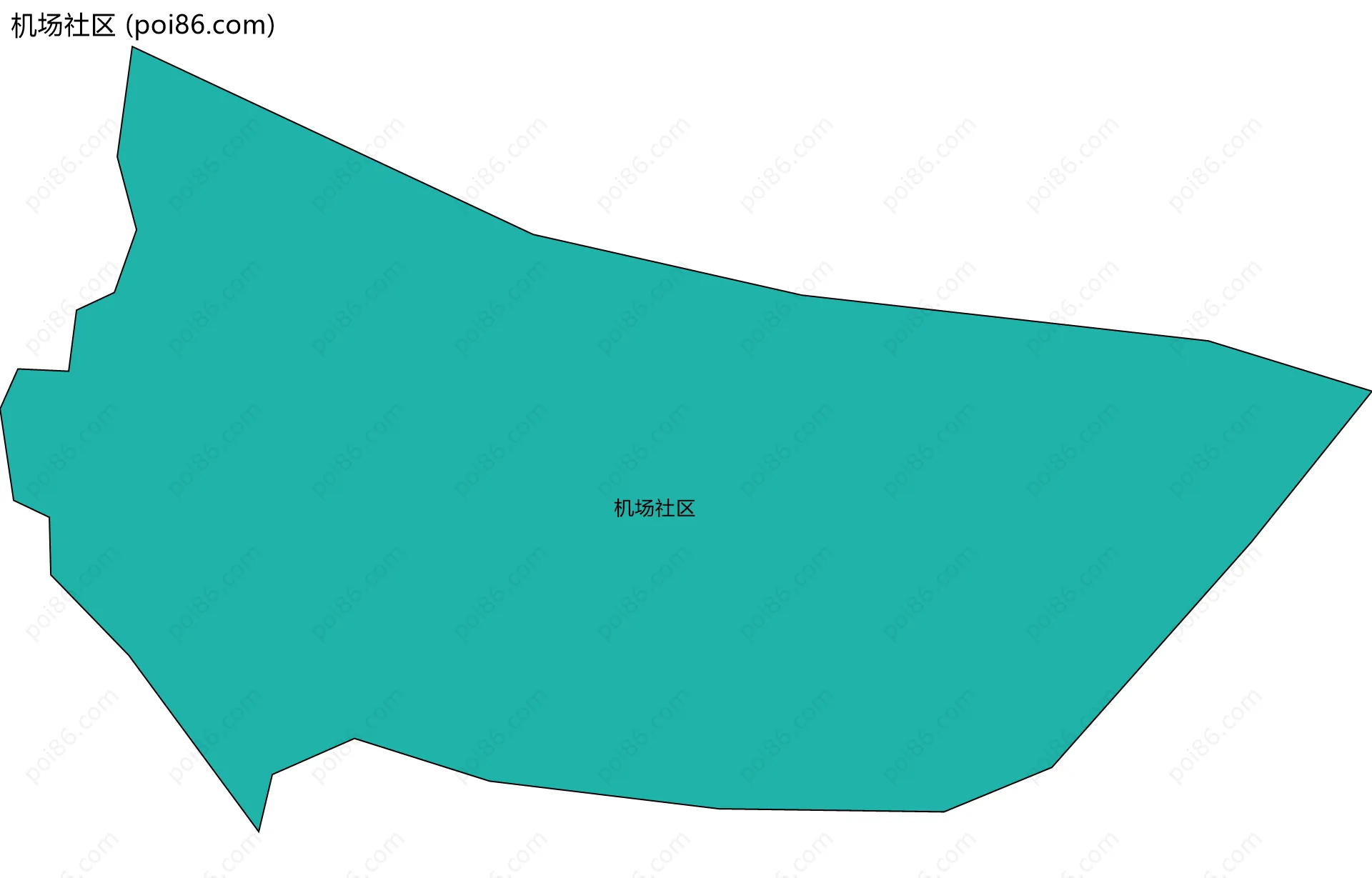 机场社区边界地图