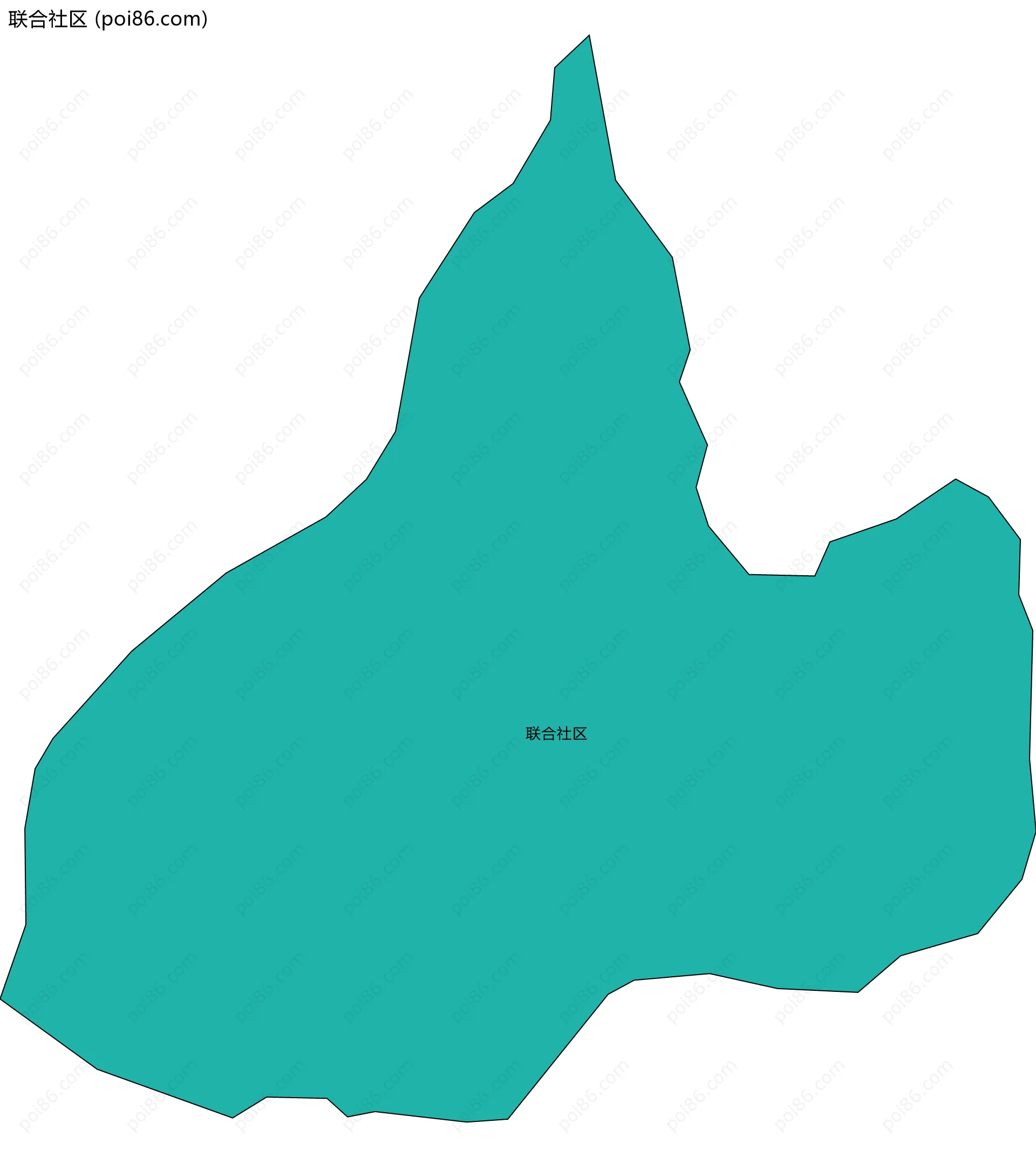 联合社区边界地图