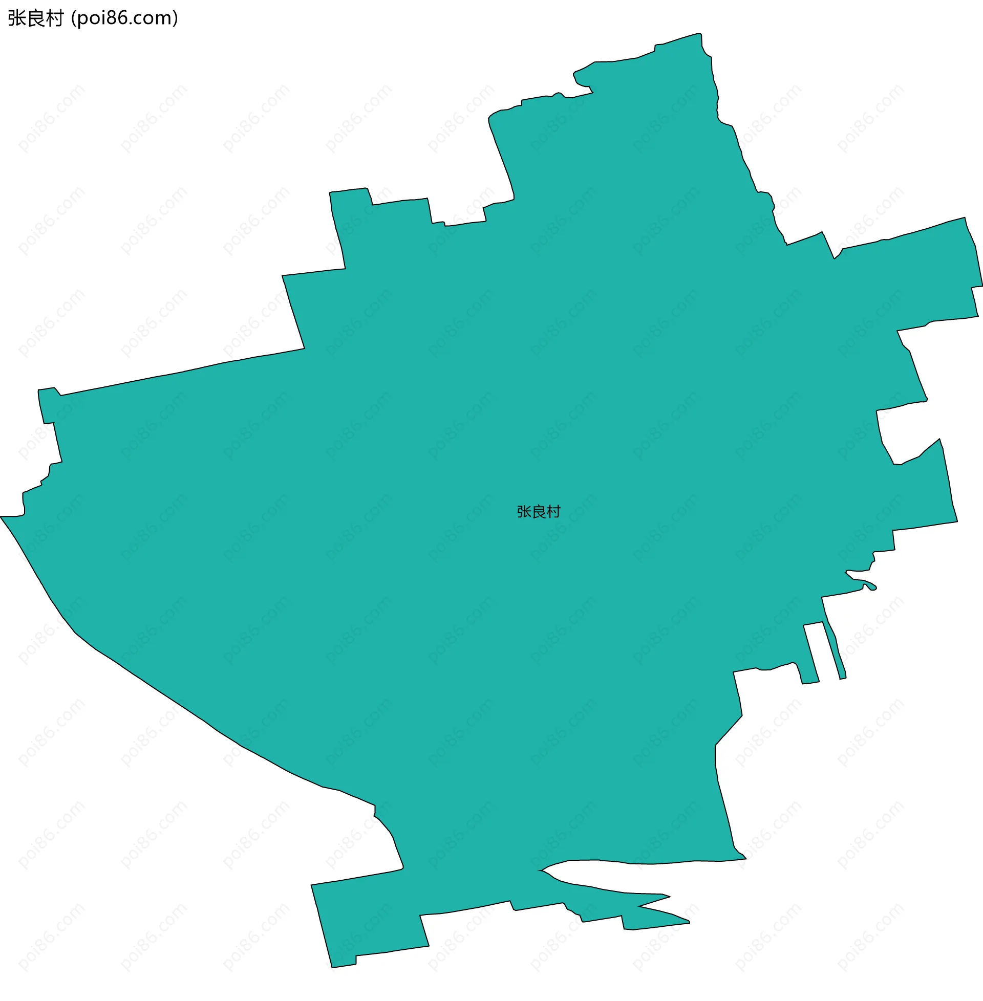张良村边界地图