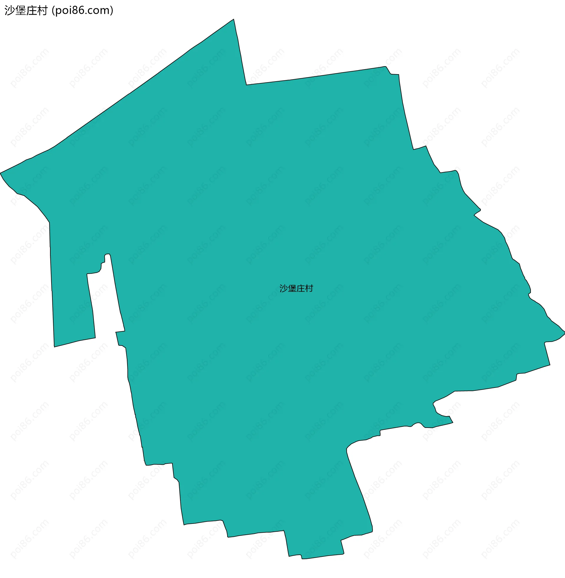 沙堡庄村边界地图