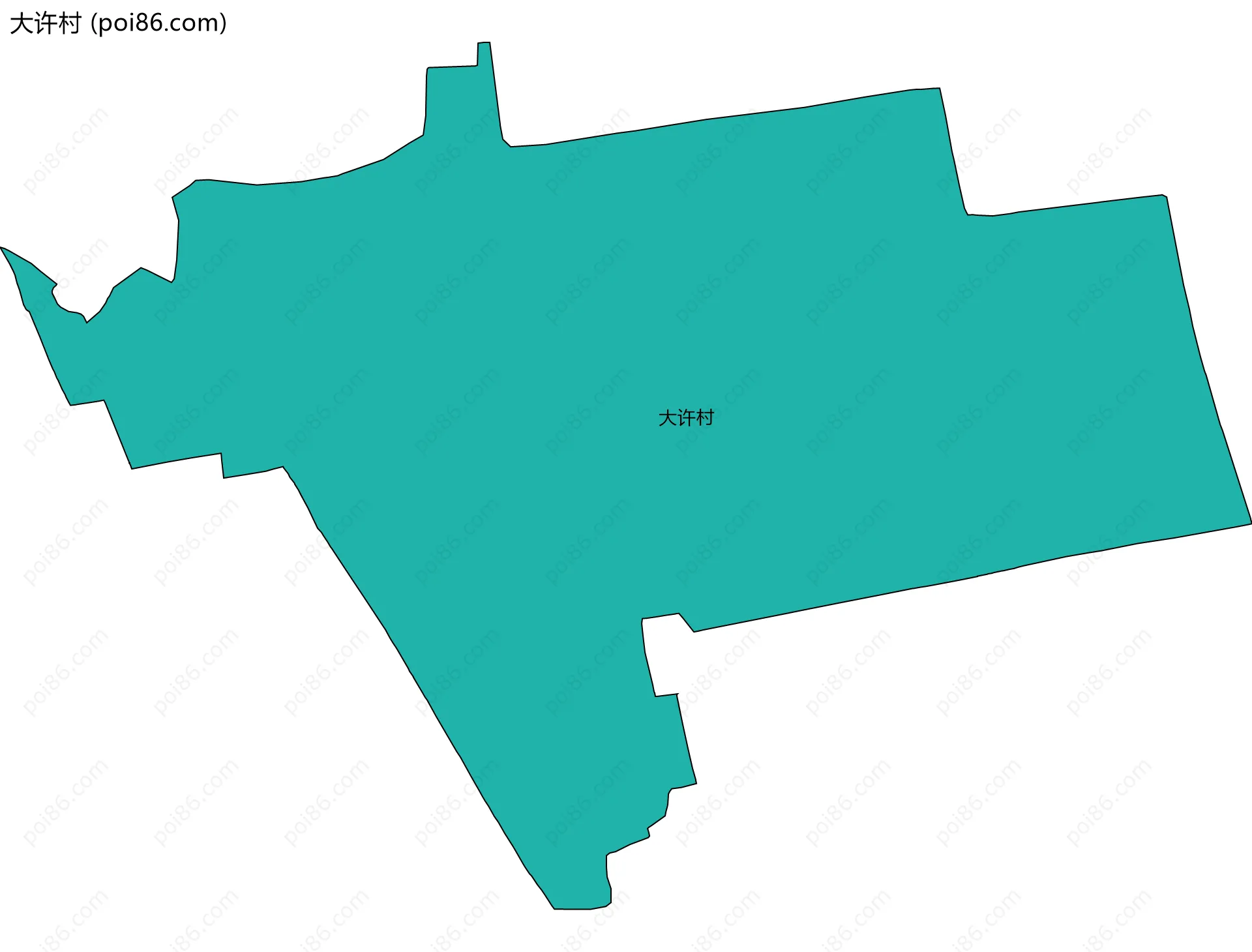 大许村边界地图