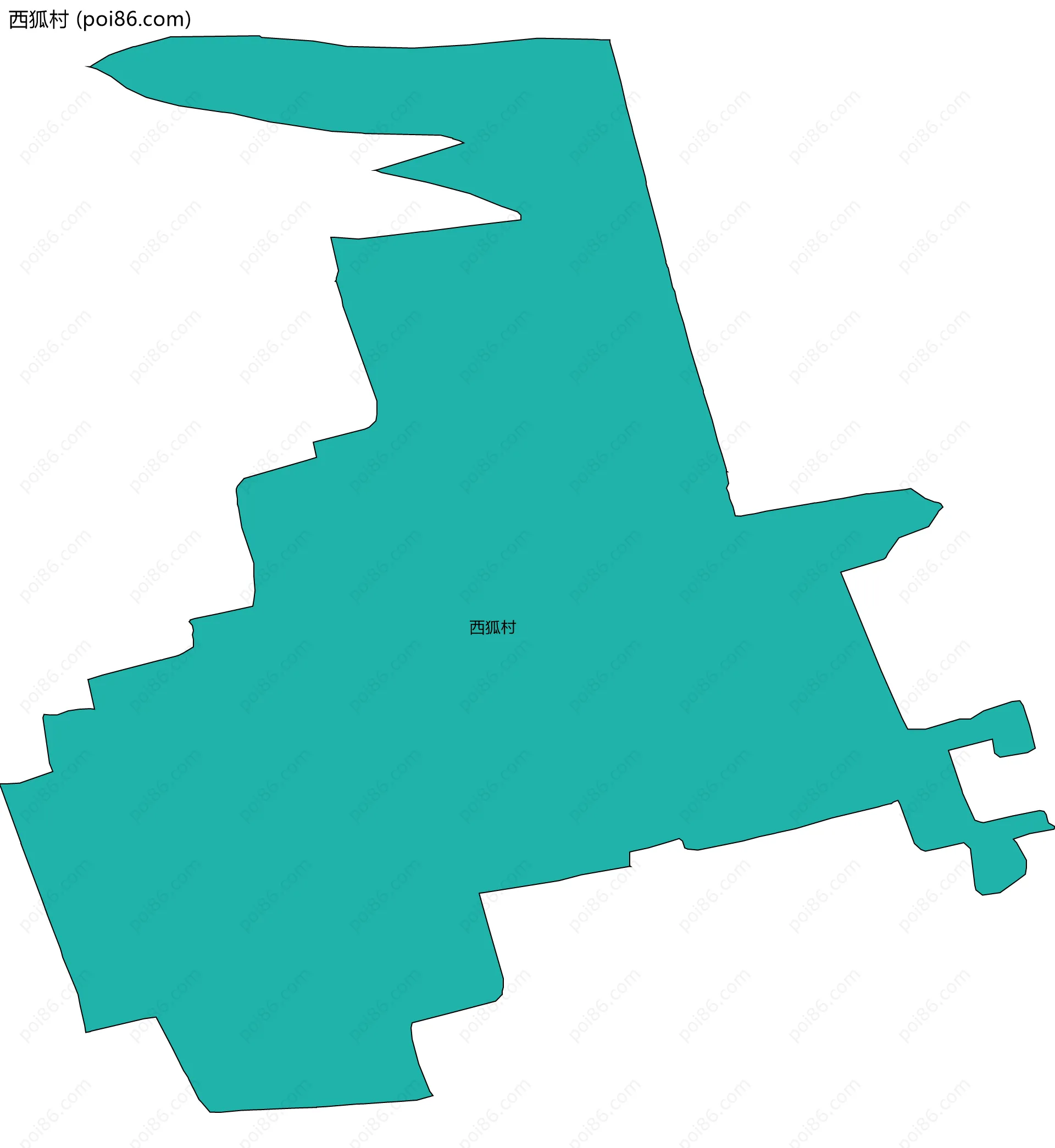 西狐村边界地图