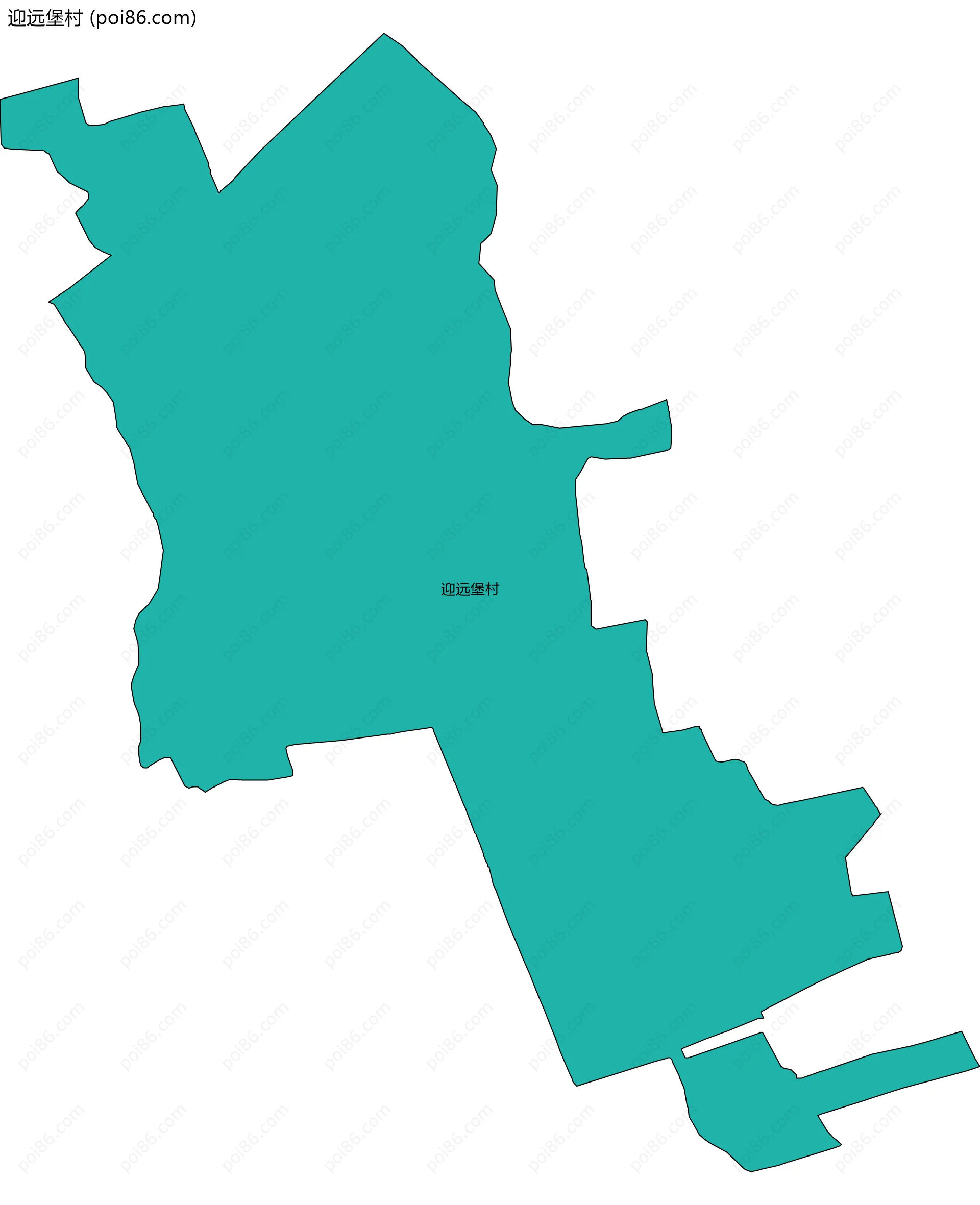 迎远堡村边界地图