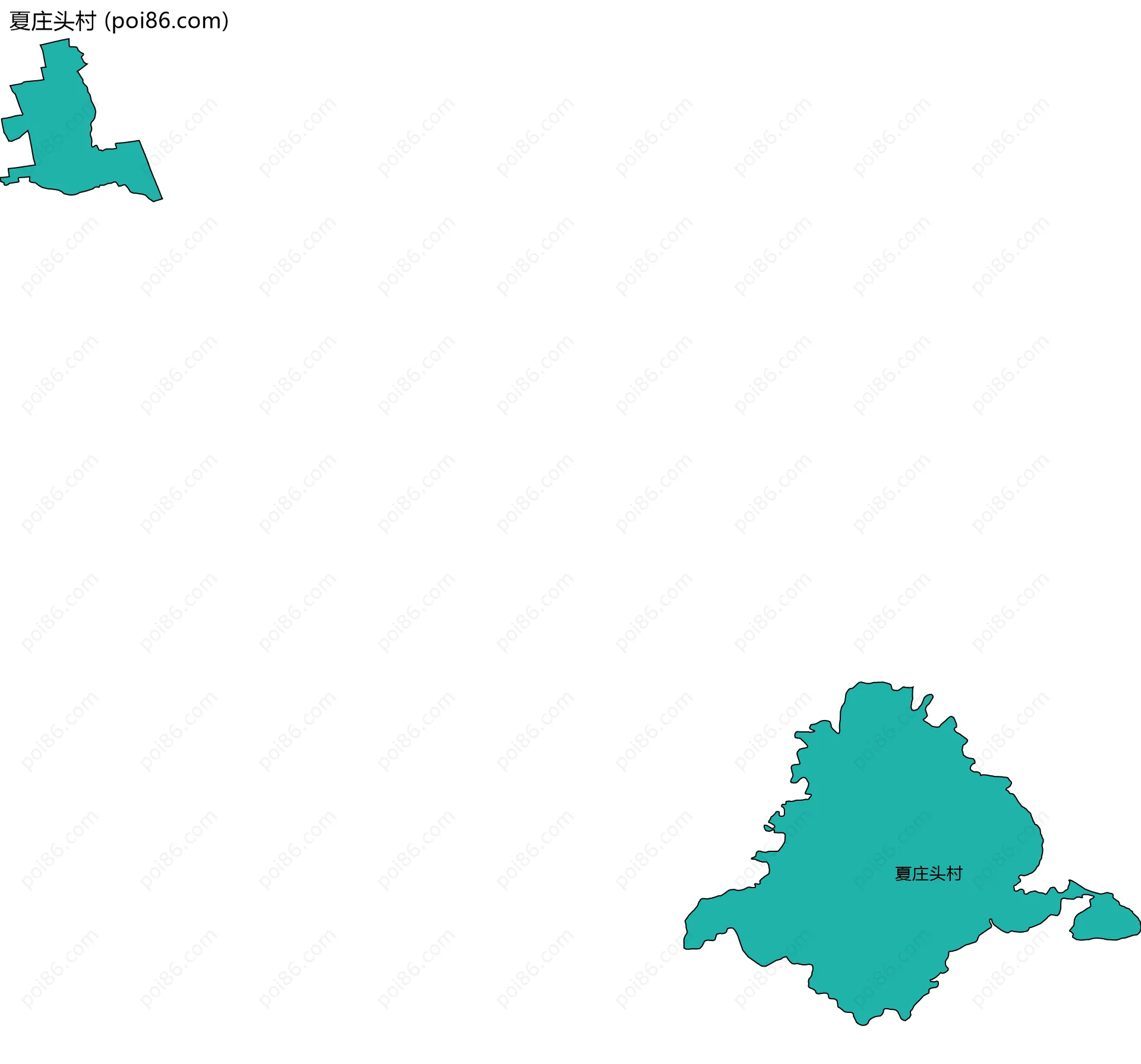 夏庄头村边界地图