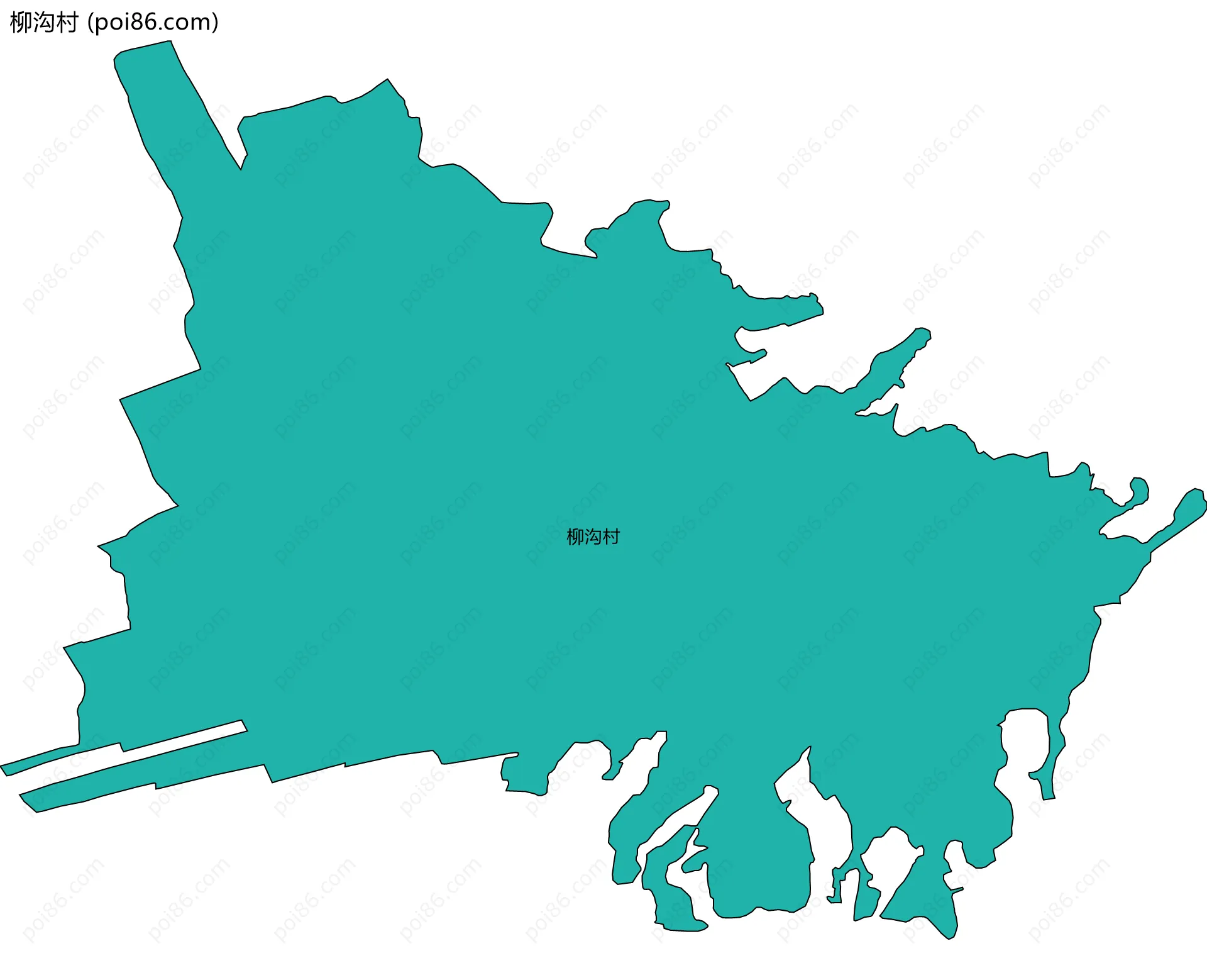 柳沟村边界地图