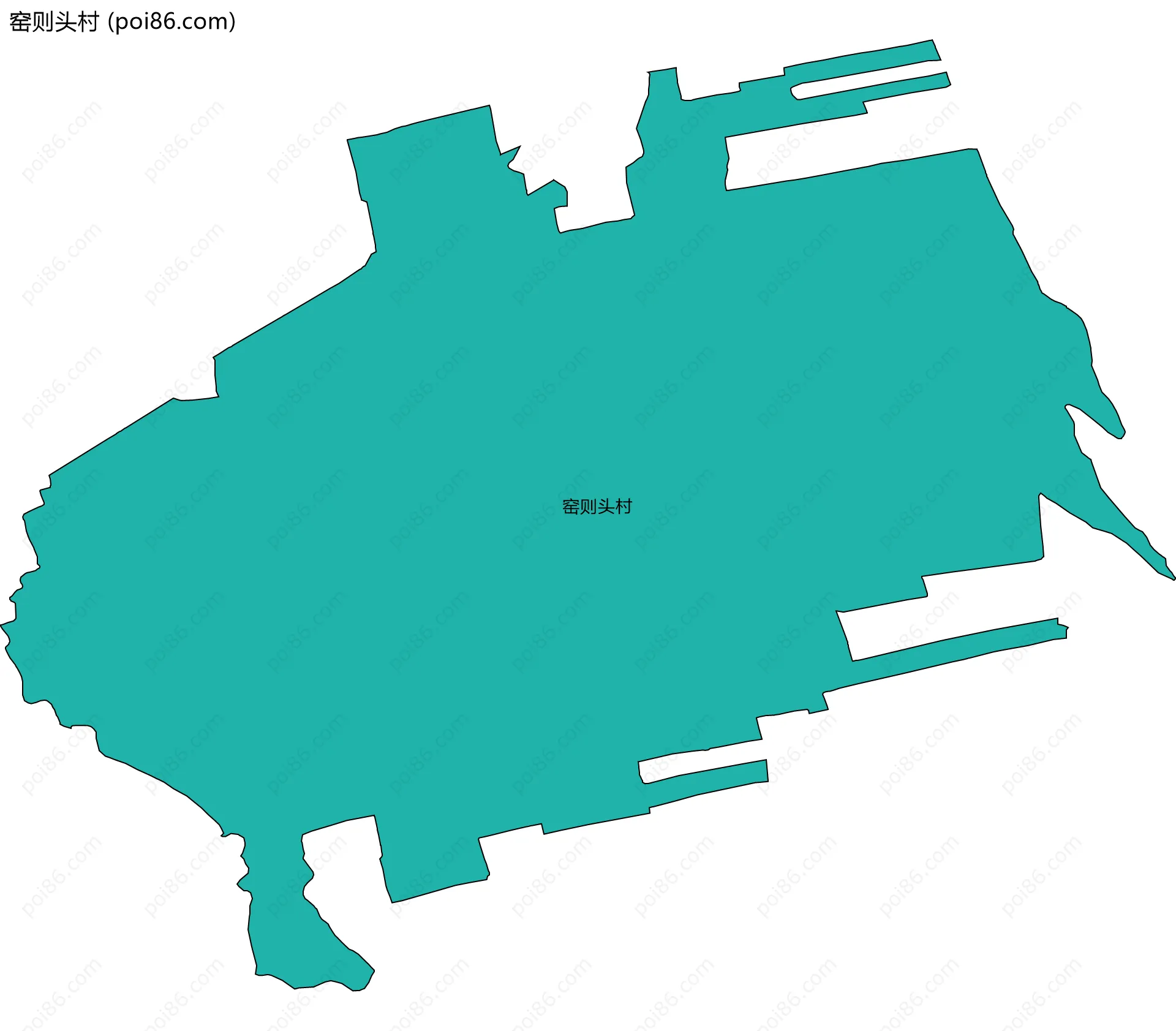 窑则头村边界地图