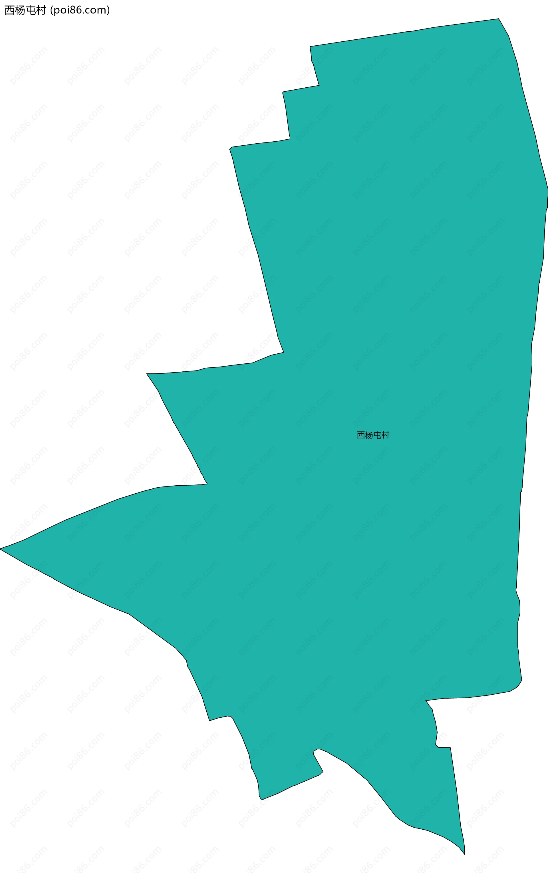 西杨屯村边界地图