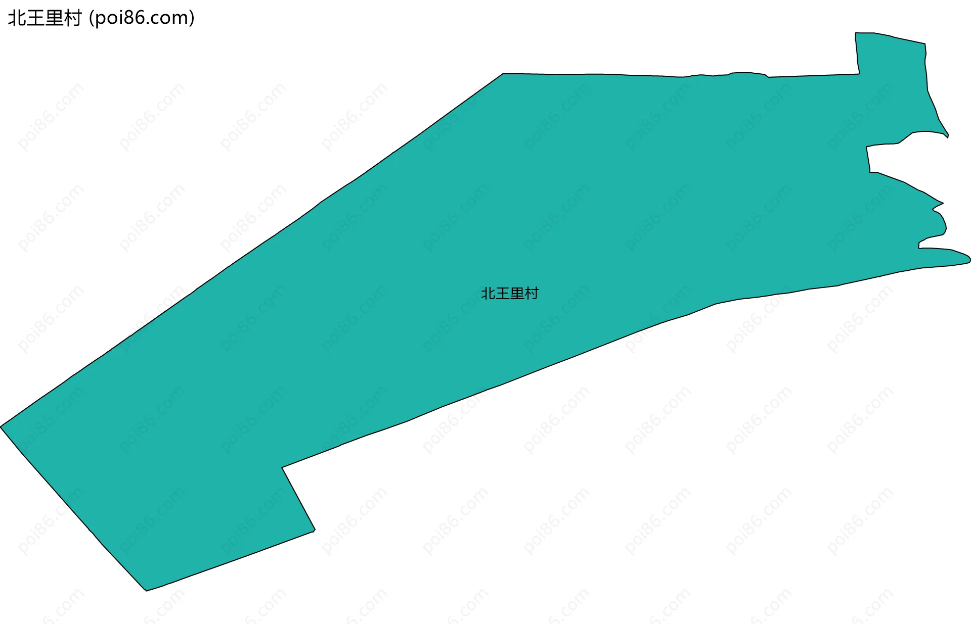 北王里村边界地图