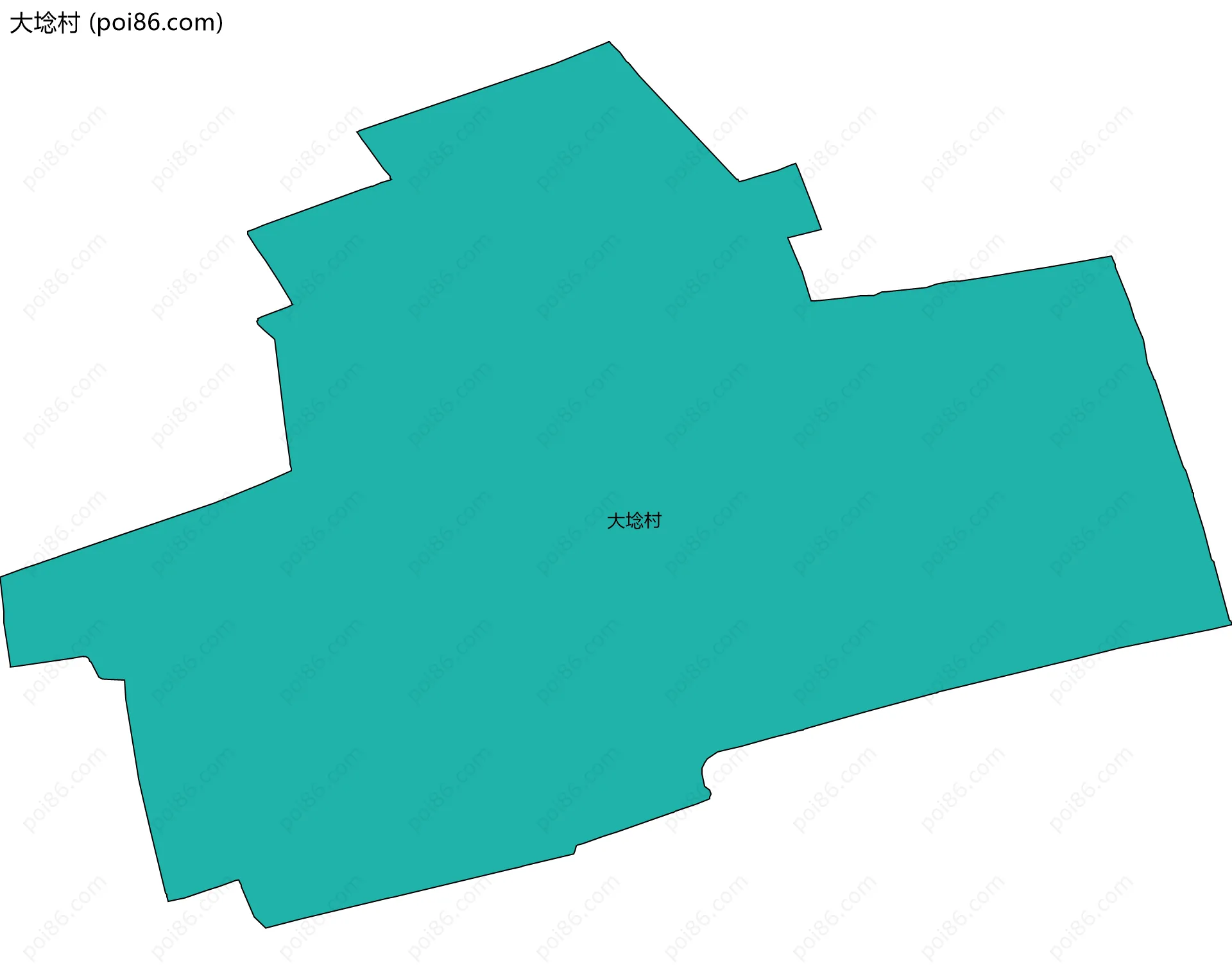 大埝村边界地图
