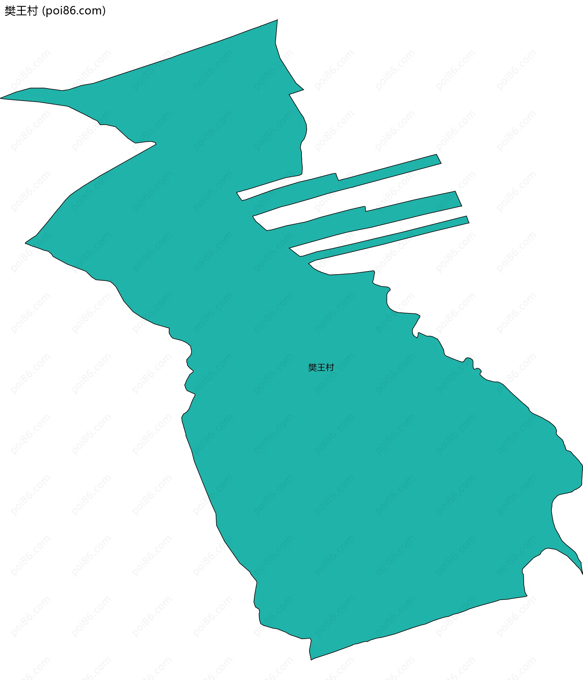 樊王村边界地图