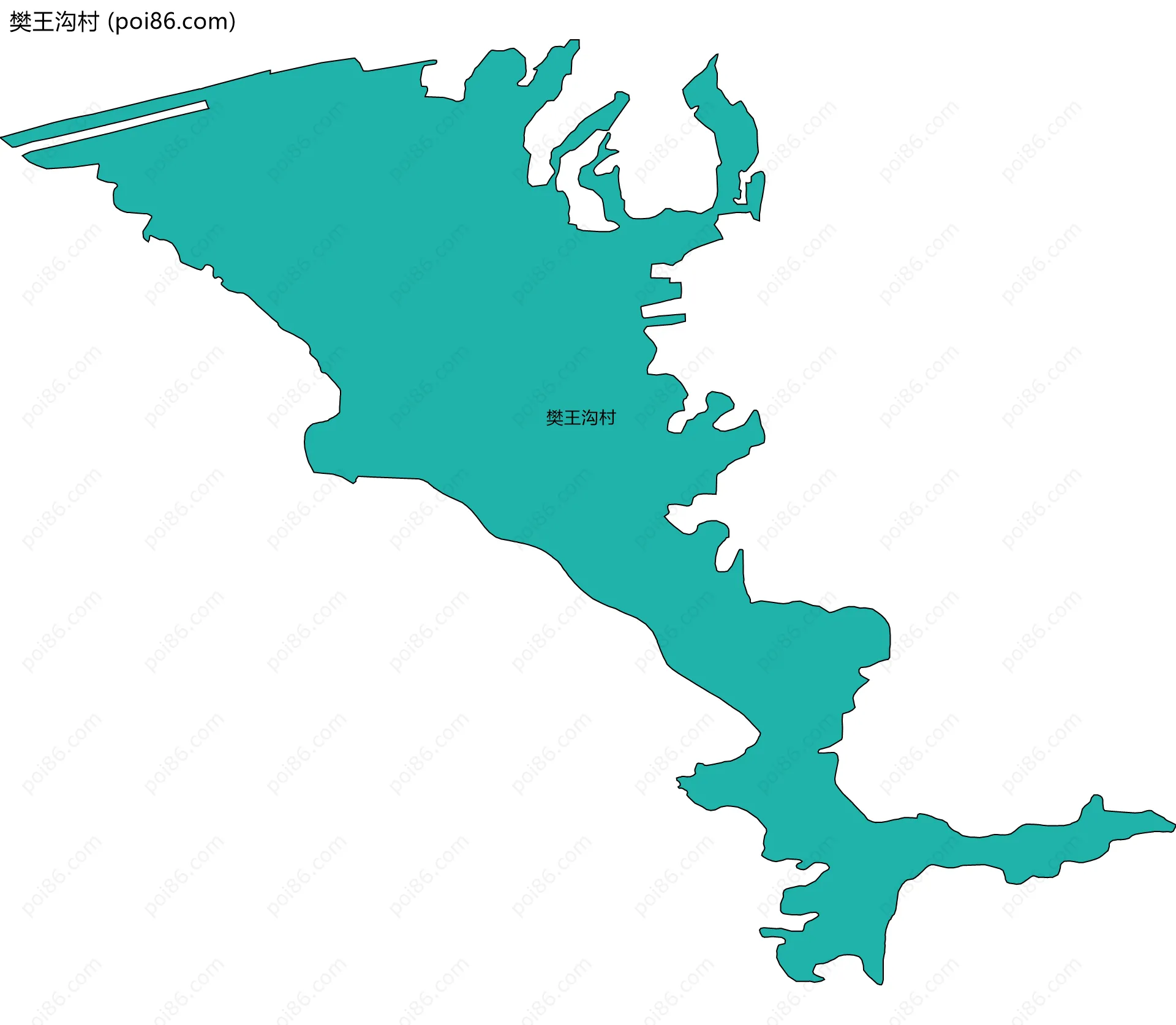 樊王沟村边界地图