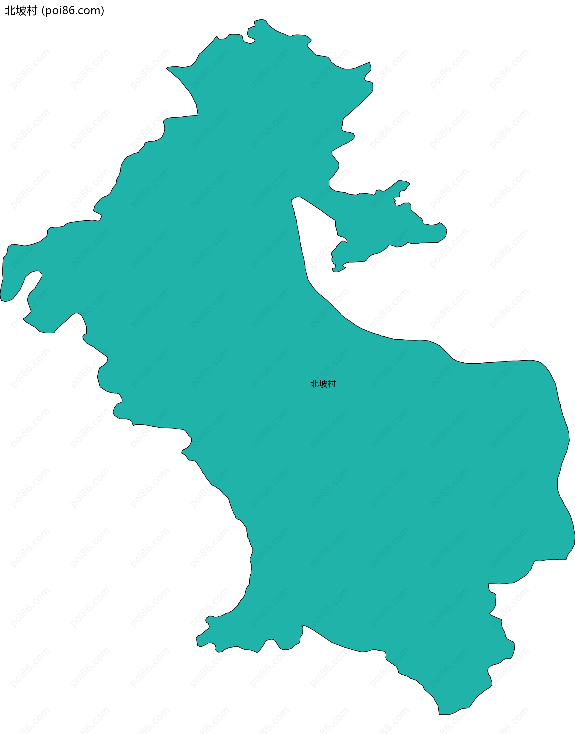 北坡村边界地图