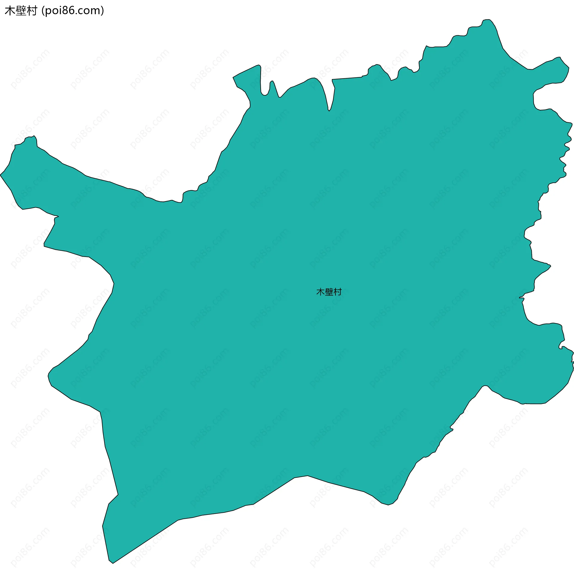 木壁村边界地图