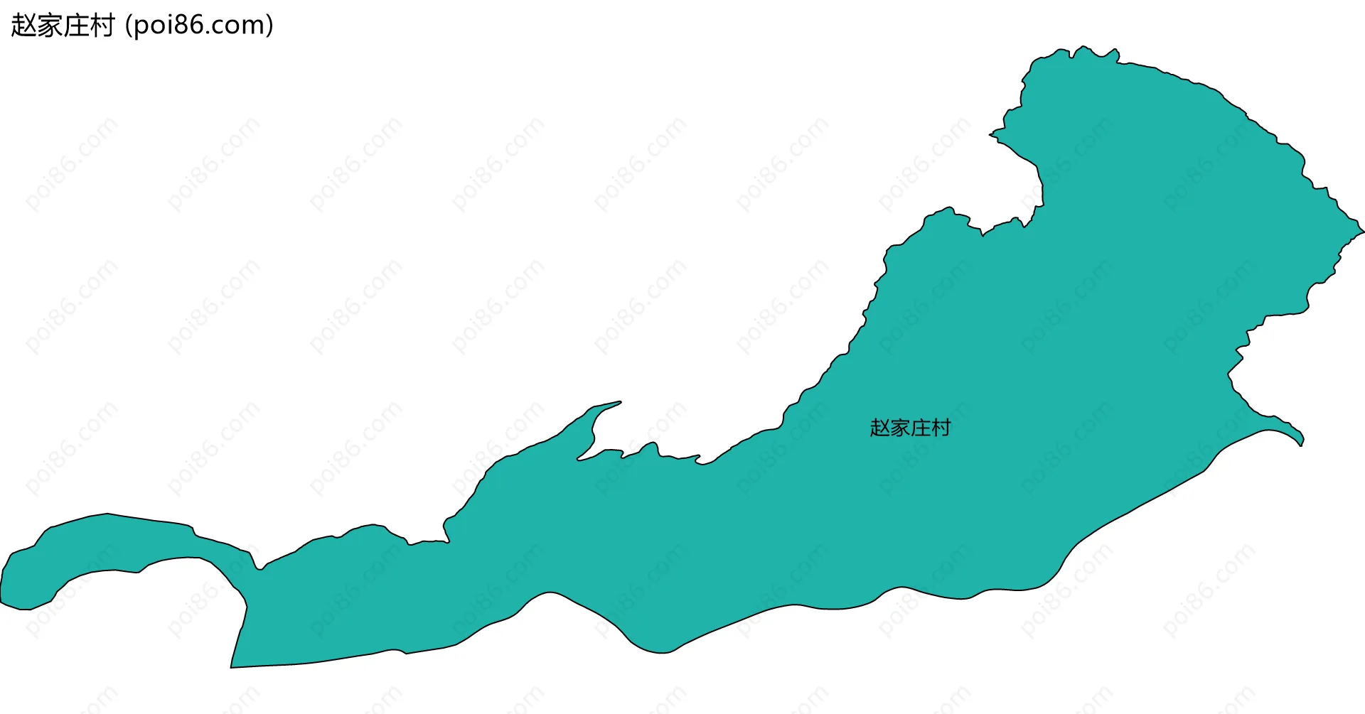 赵家庄村边界地图