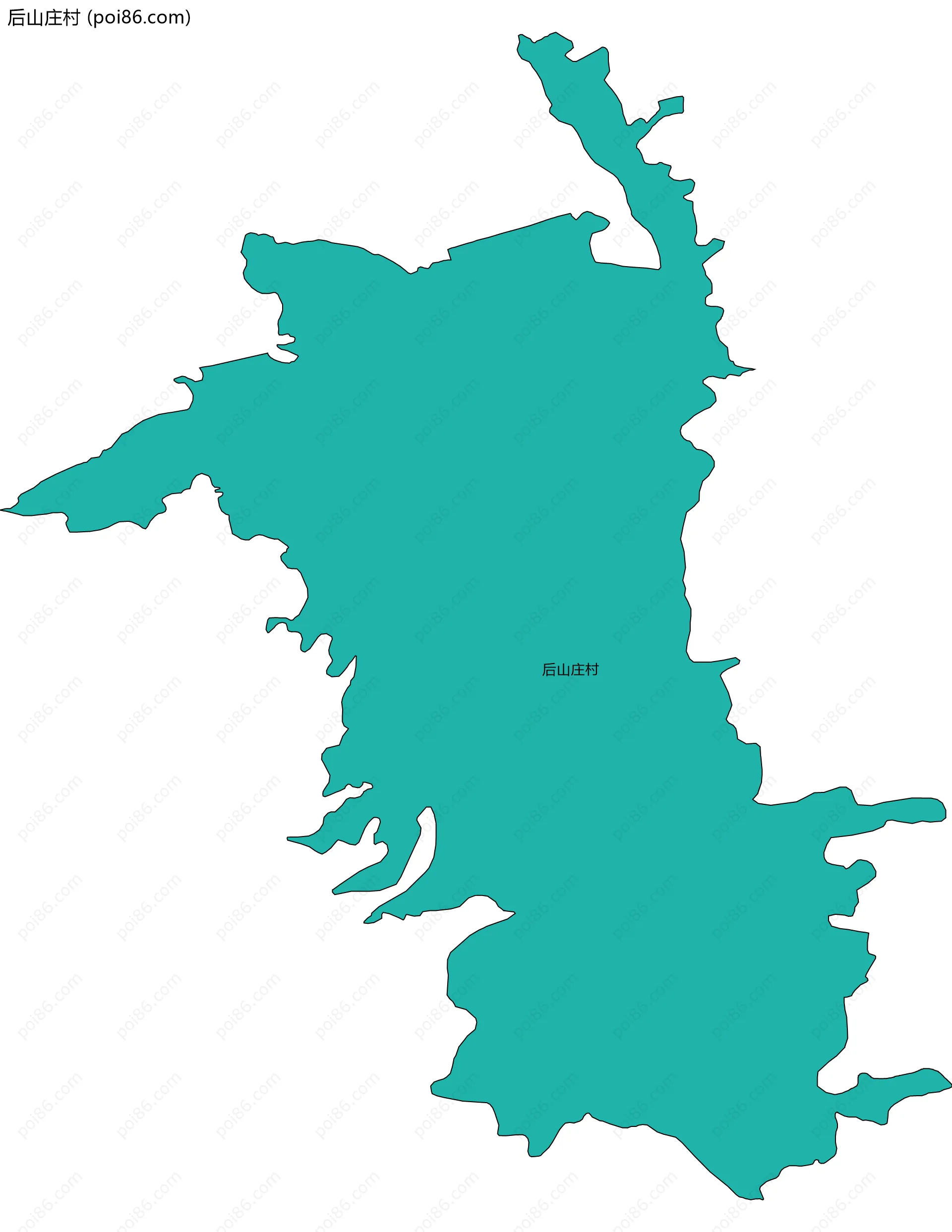 后山庄村边界地图