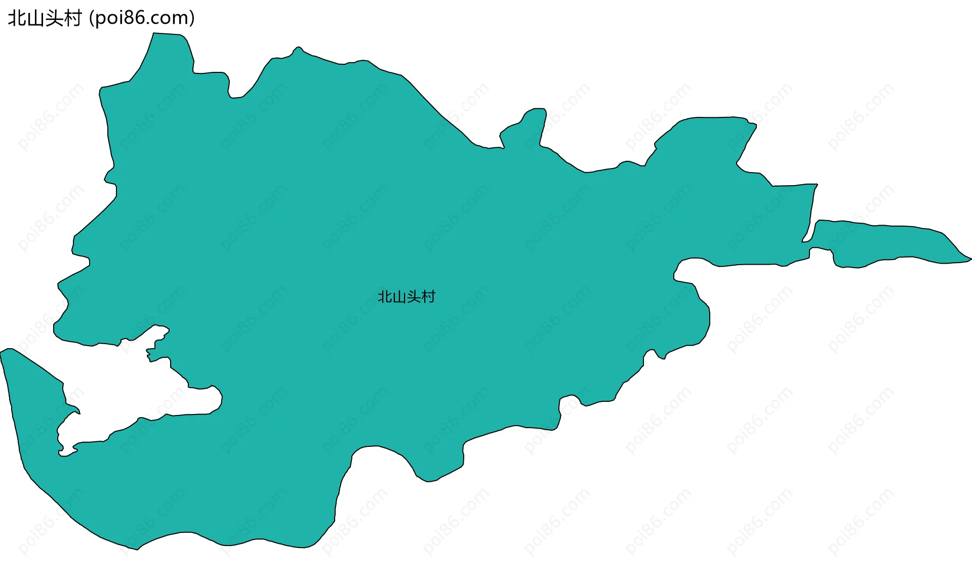 北山头村边界地图