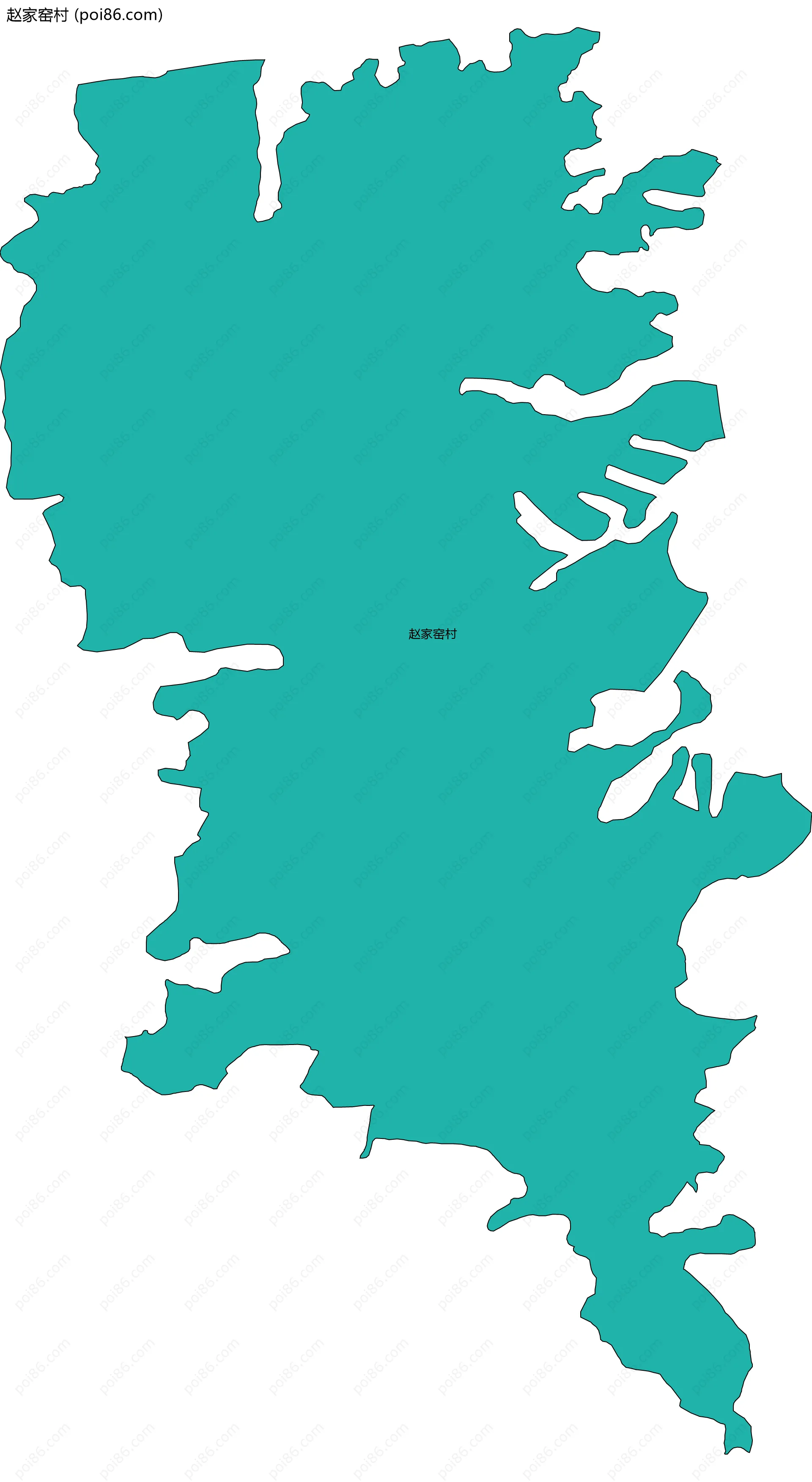 赵家窑村边界地图