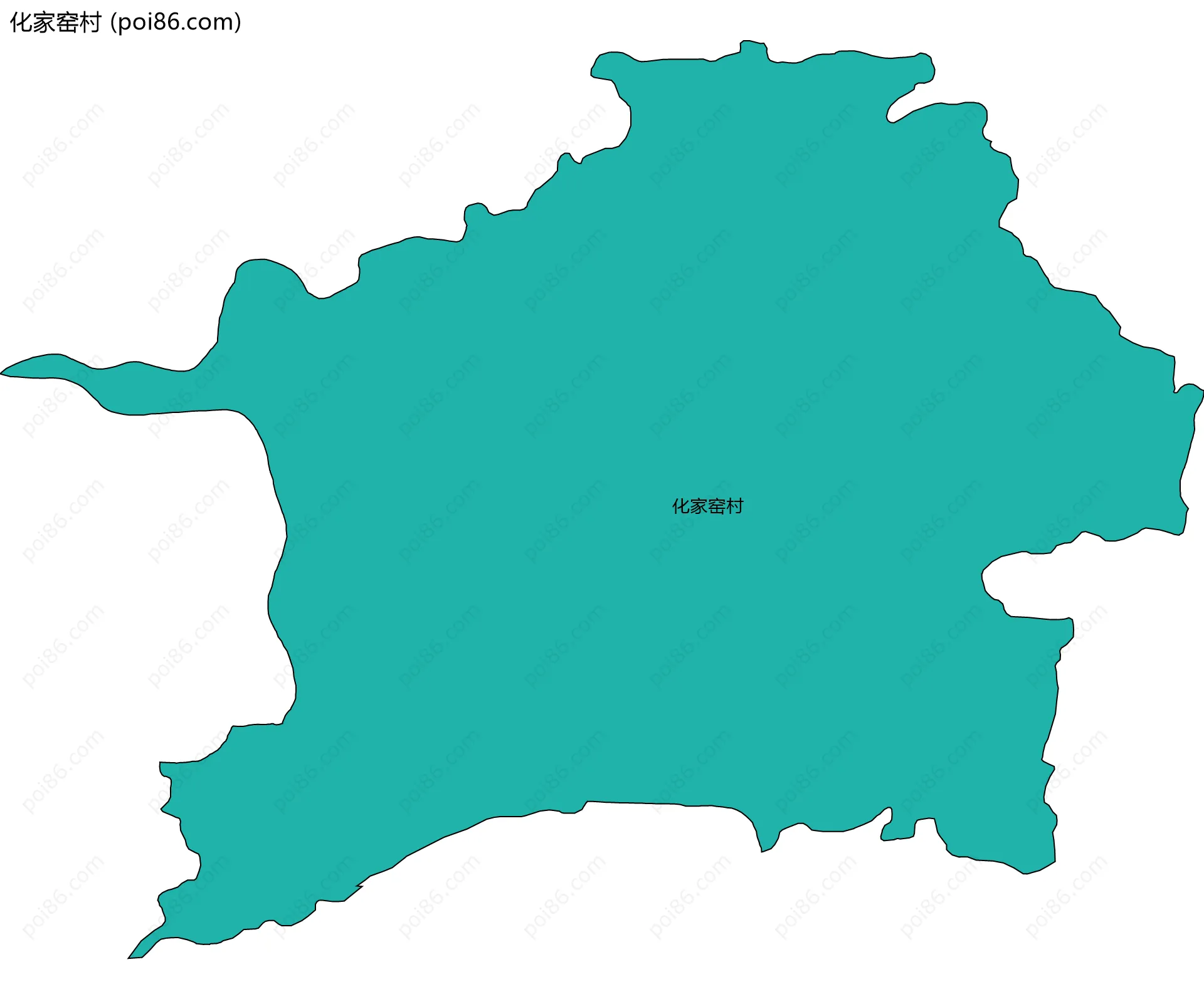 化家窑村边界地图