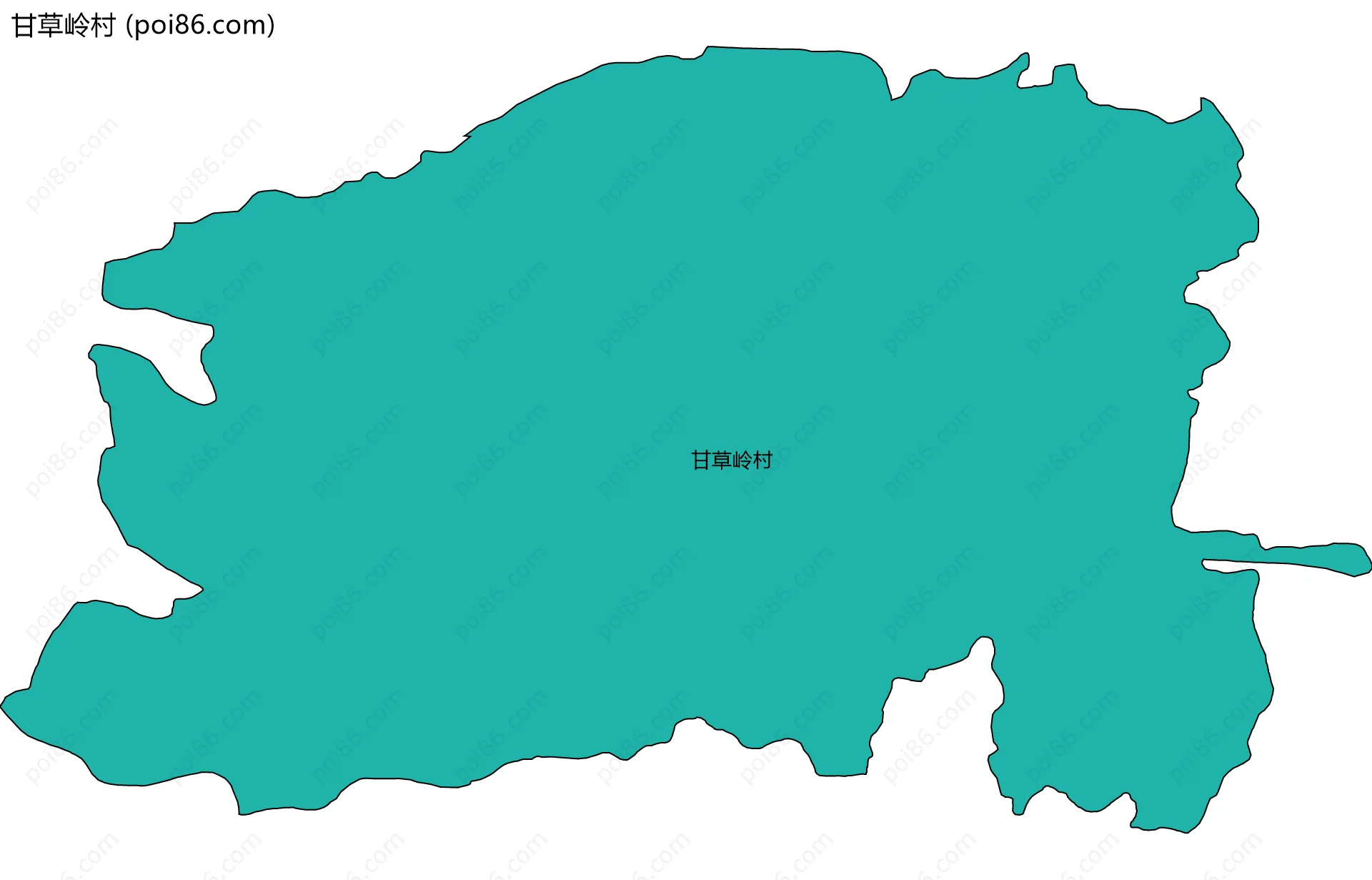 甘草岭村边界地图