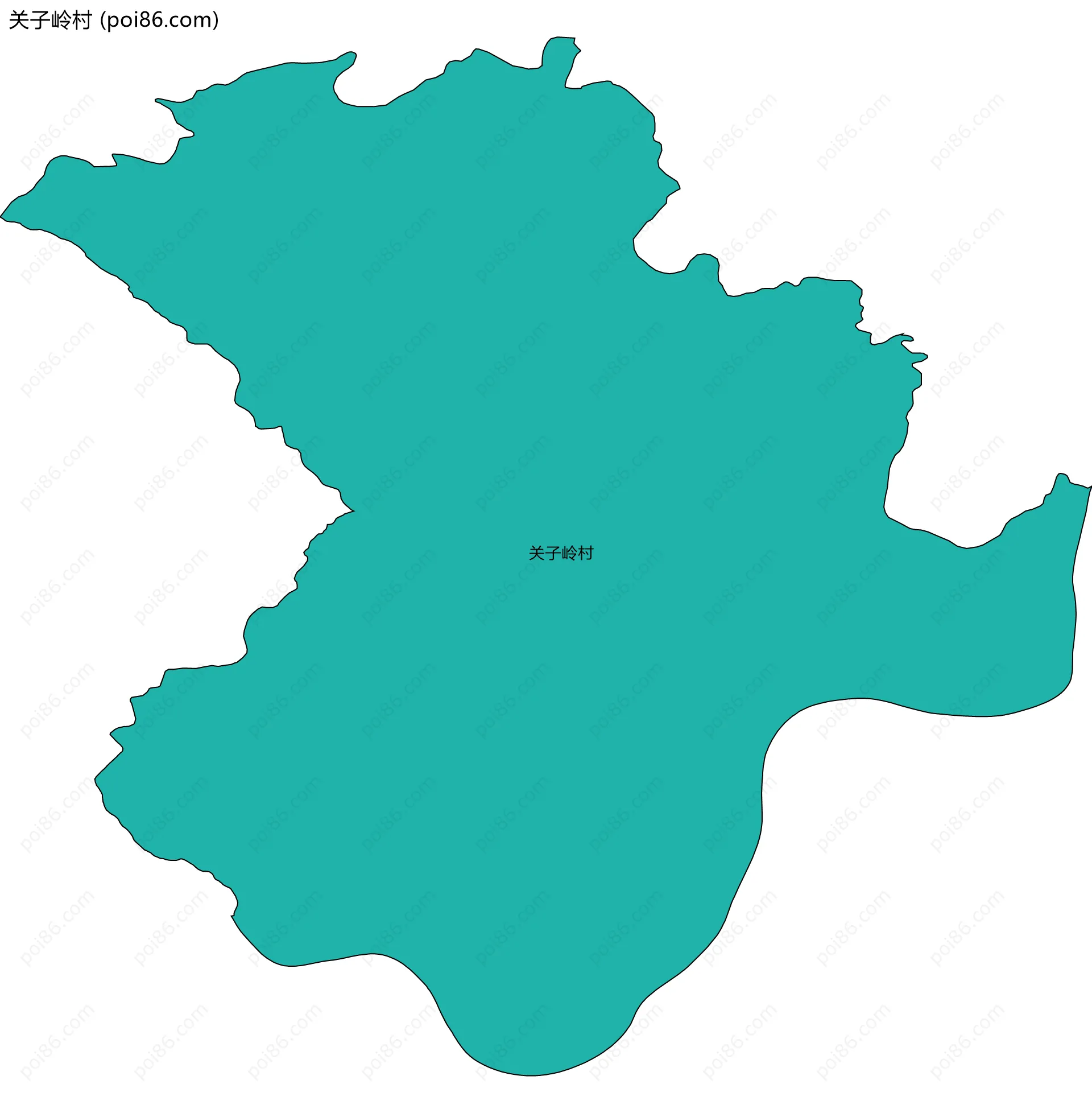 关子岭村边界地图