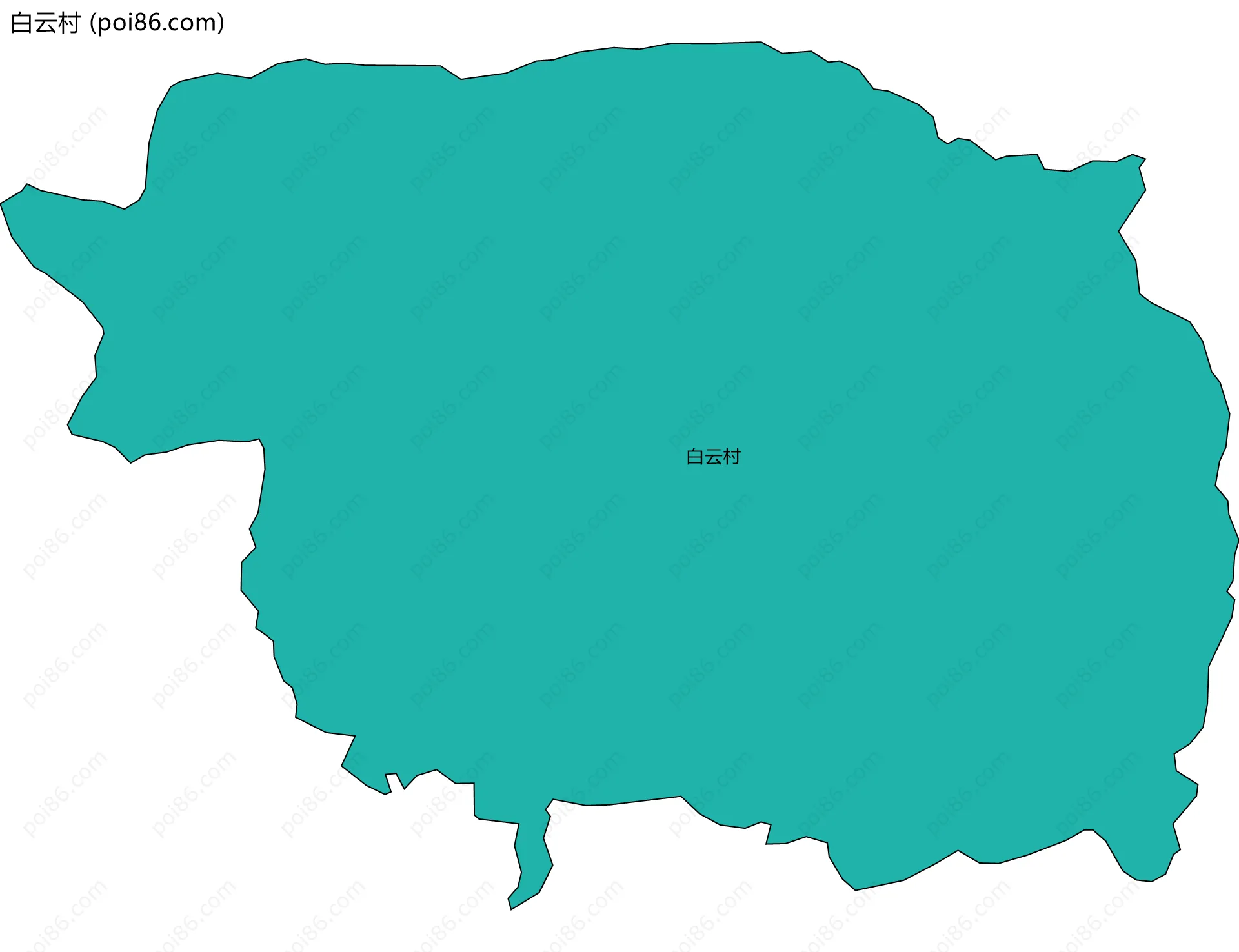 白云村边界地图