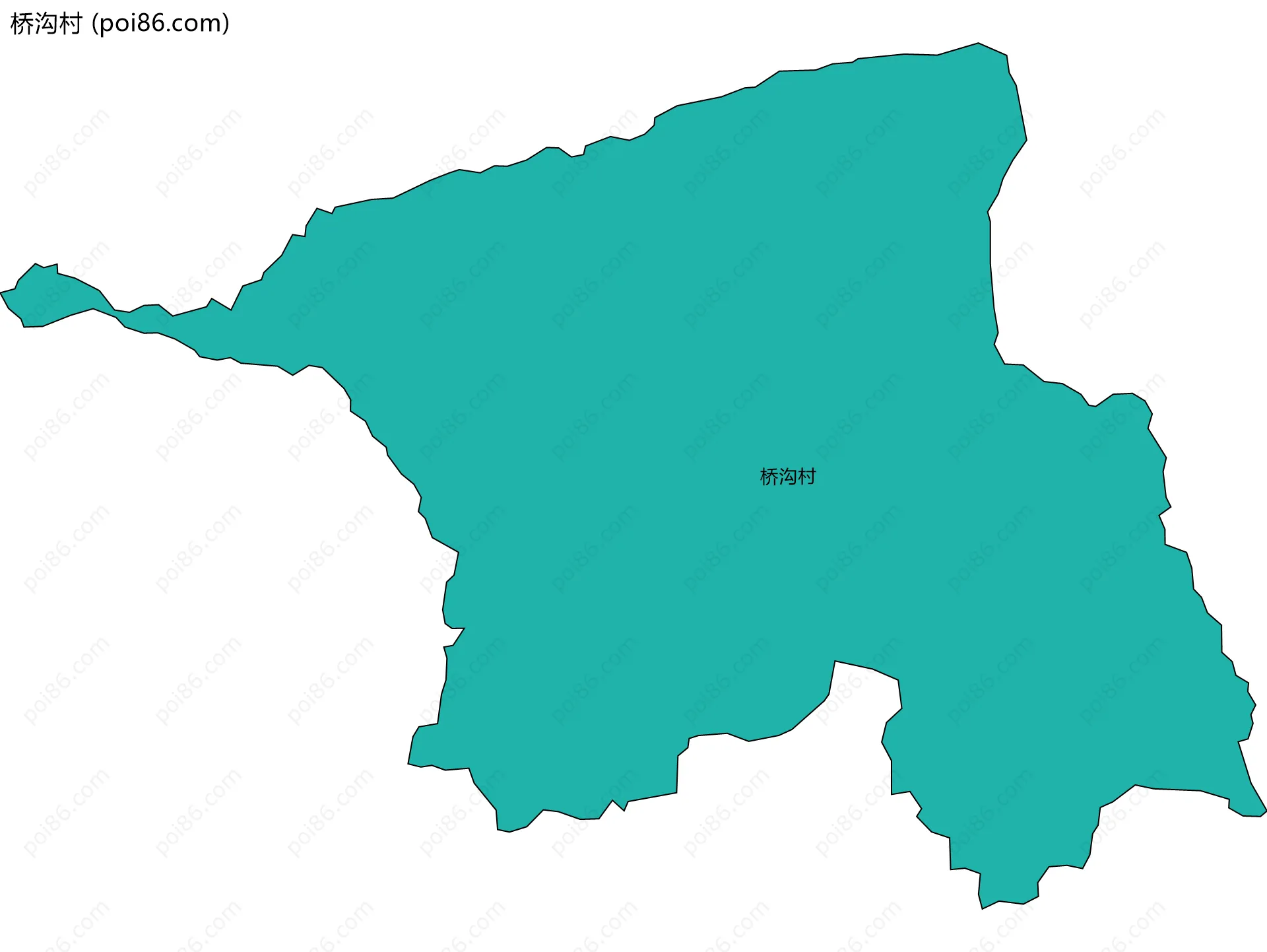 桥沟村边界地图