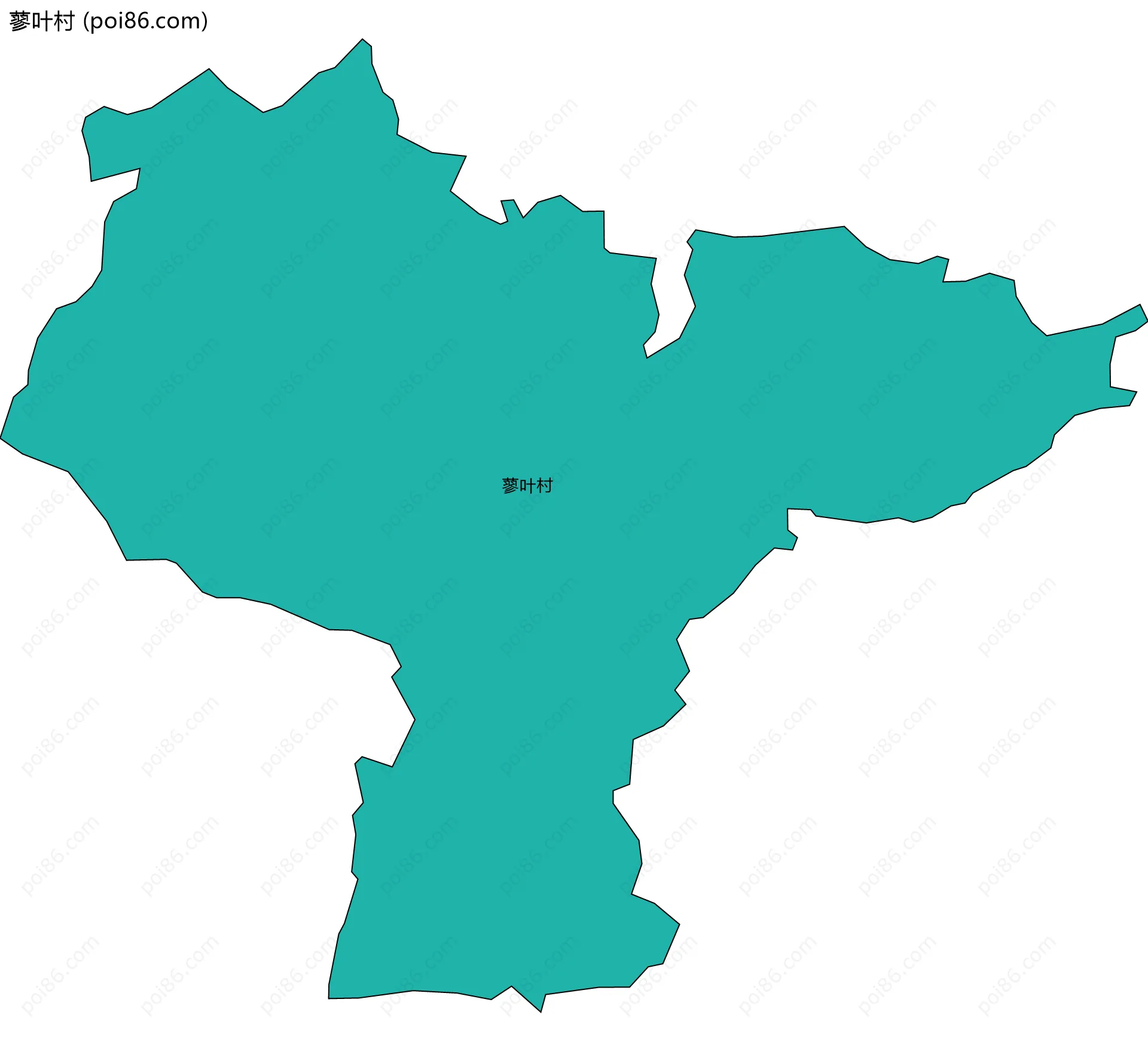 蓼叶村边界地图