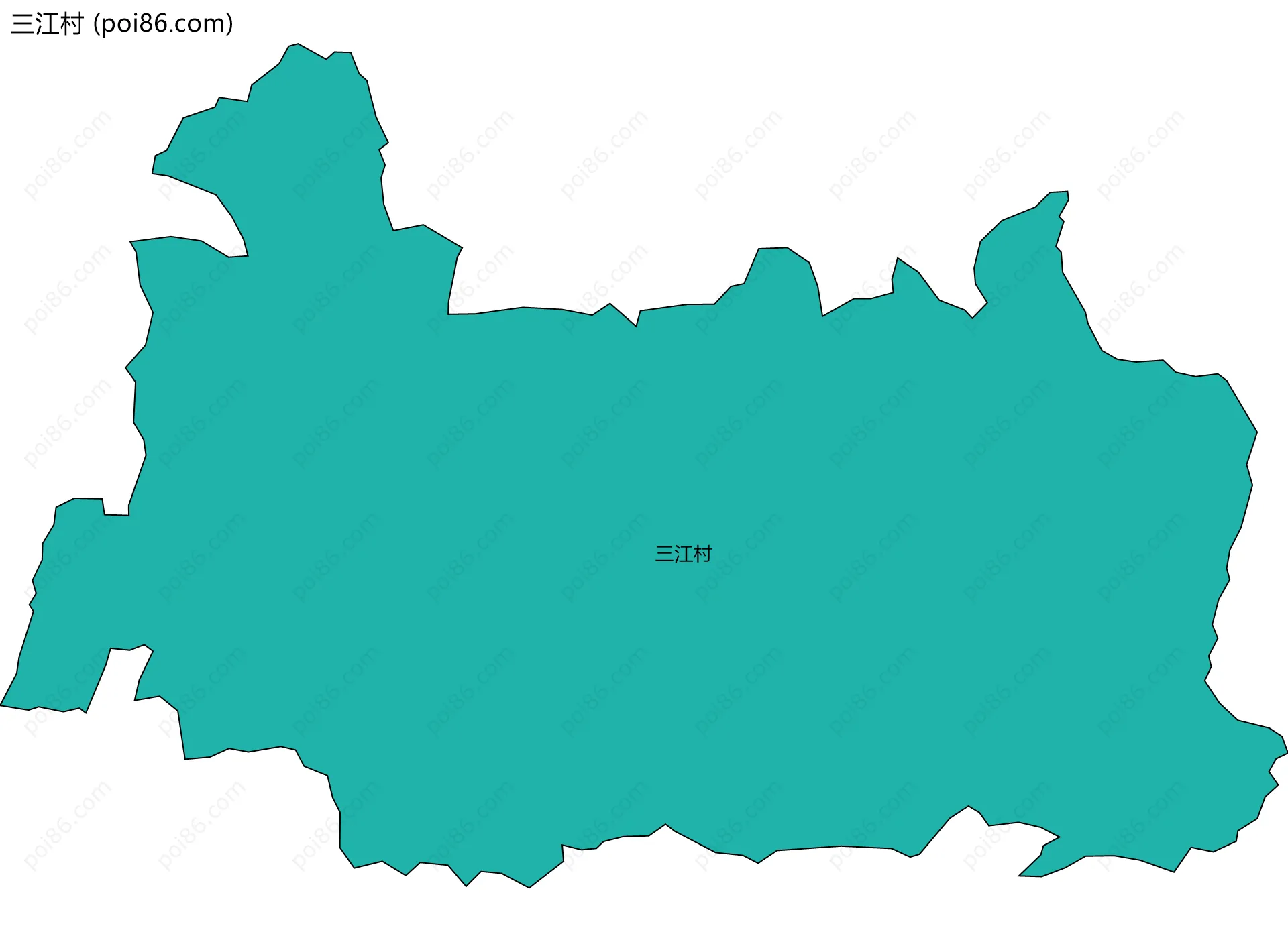 三江村边界地图