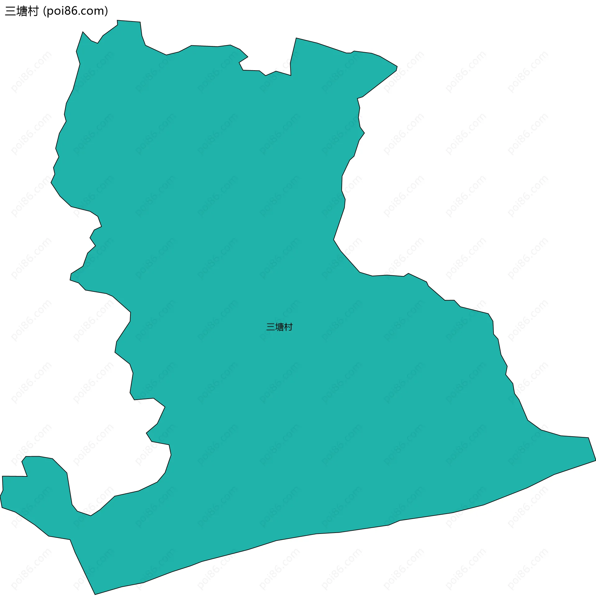 三塘村边界地图