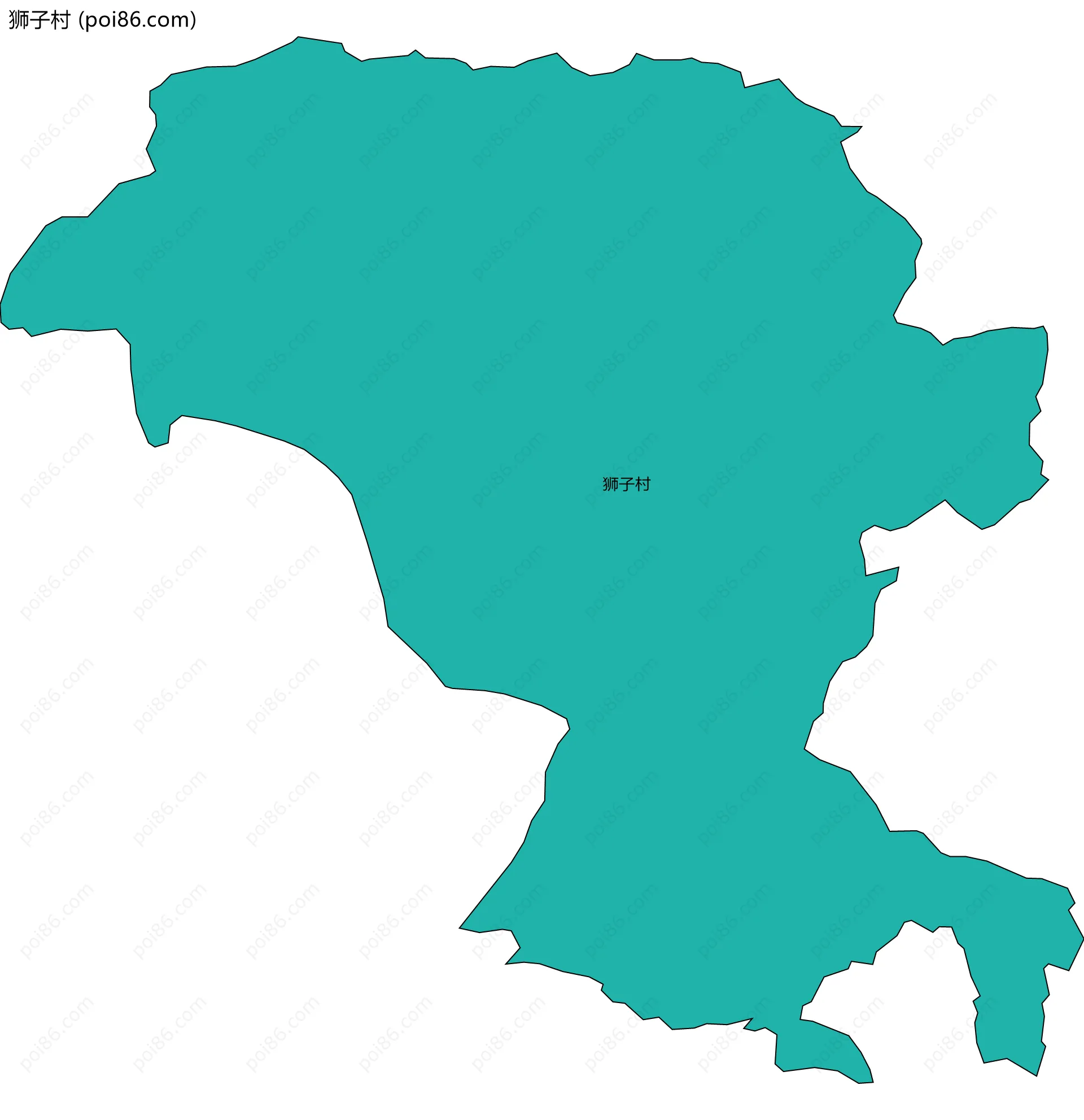 狮子村边界地图