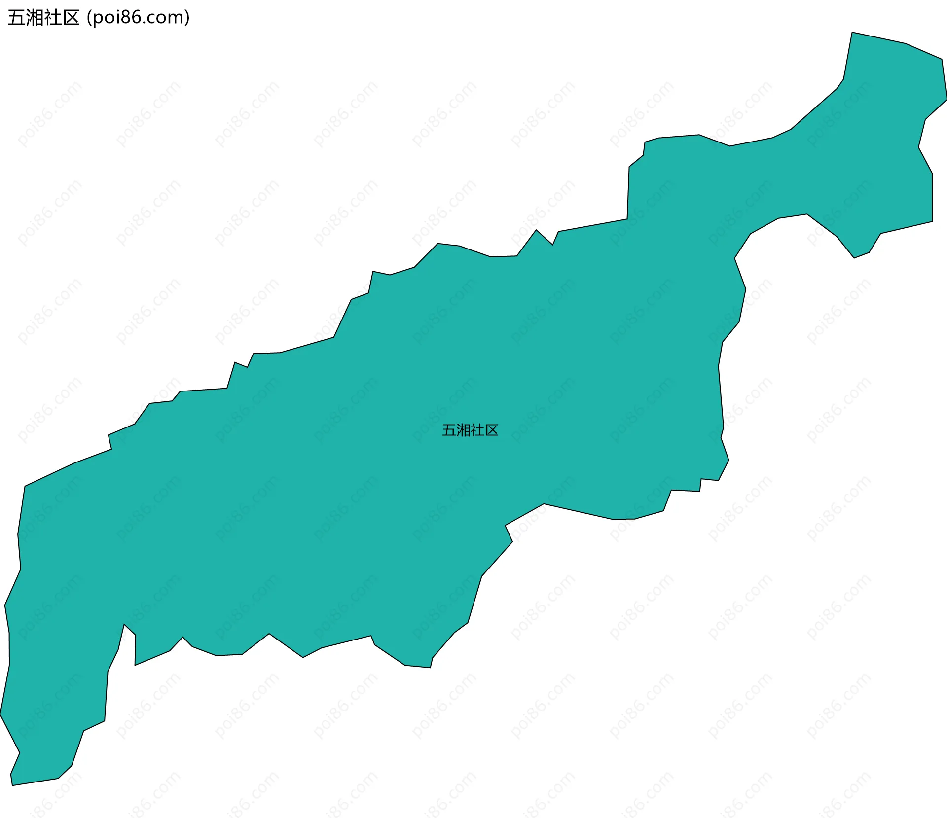 五湘社区边界地图