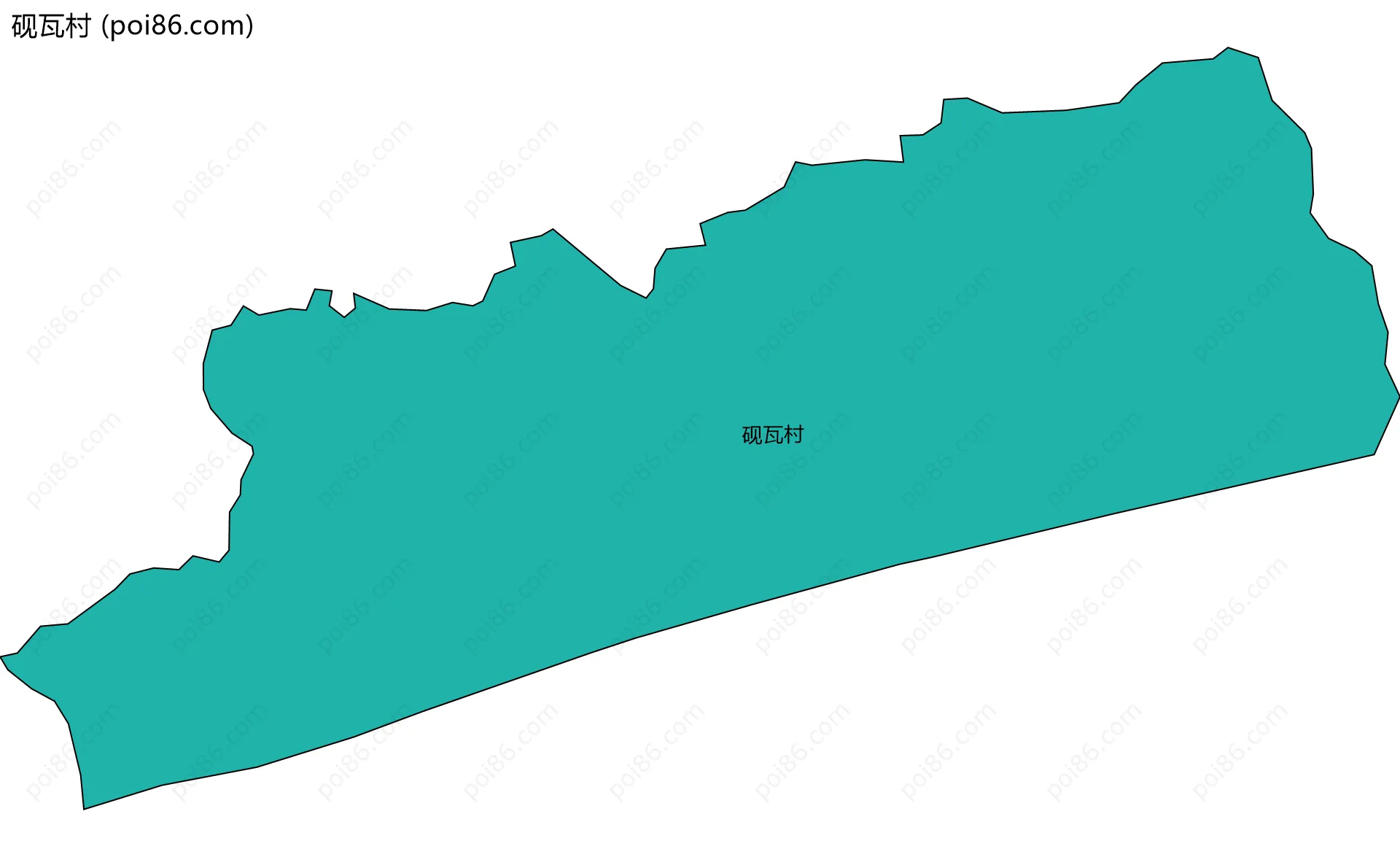 砚瓦村边界地图