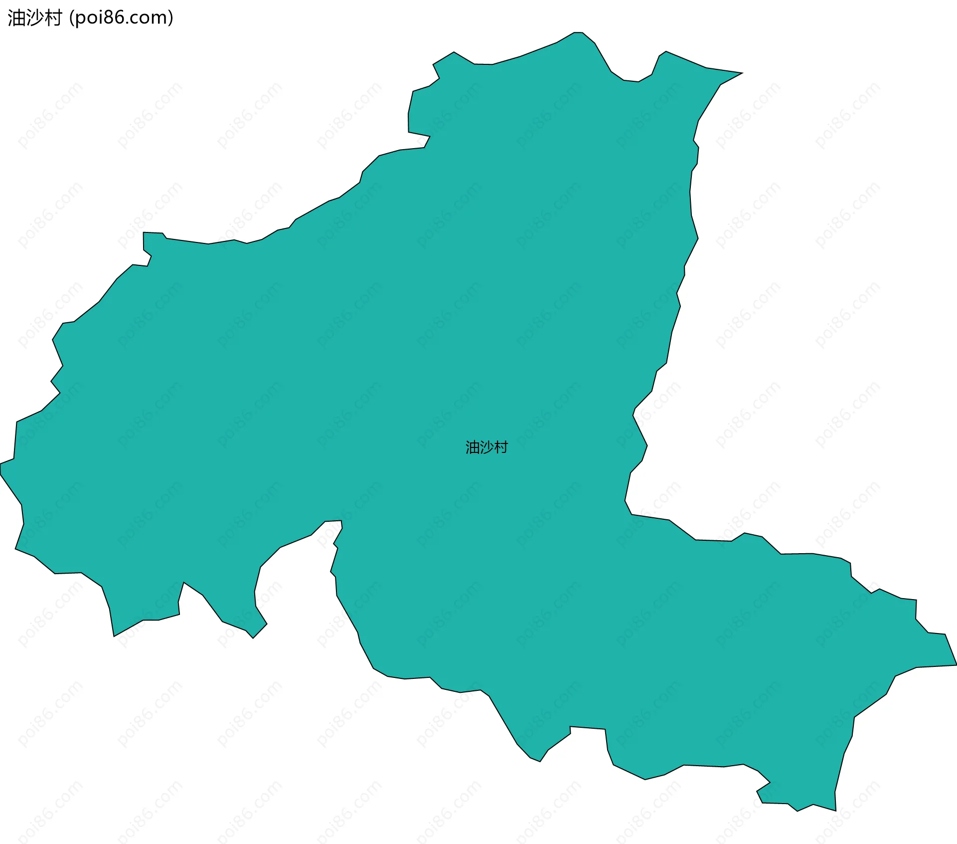油沙村边界地图