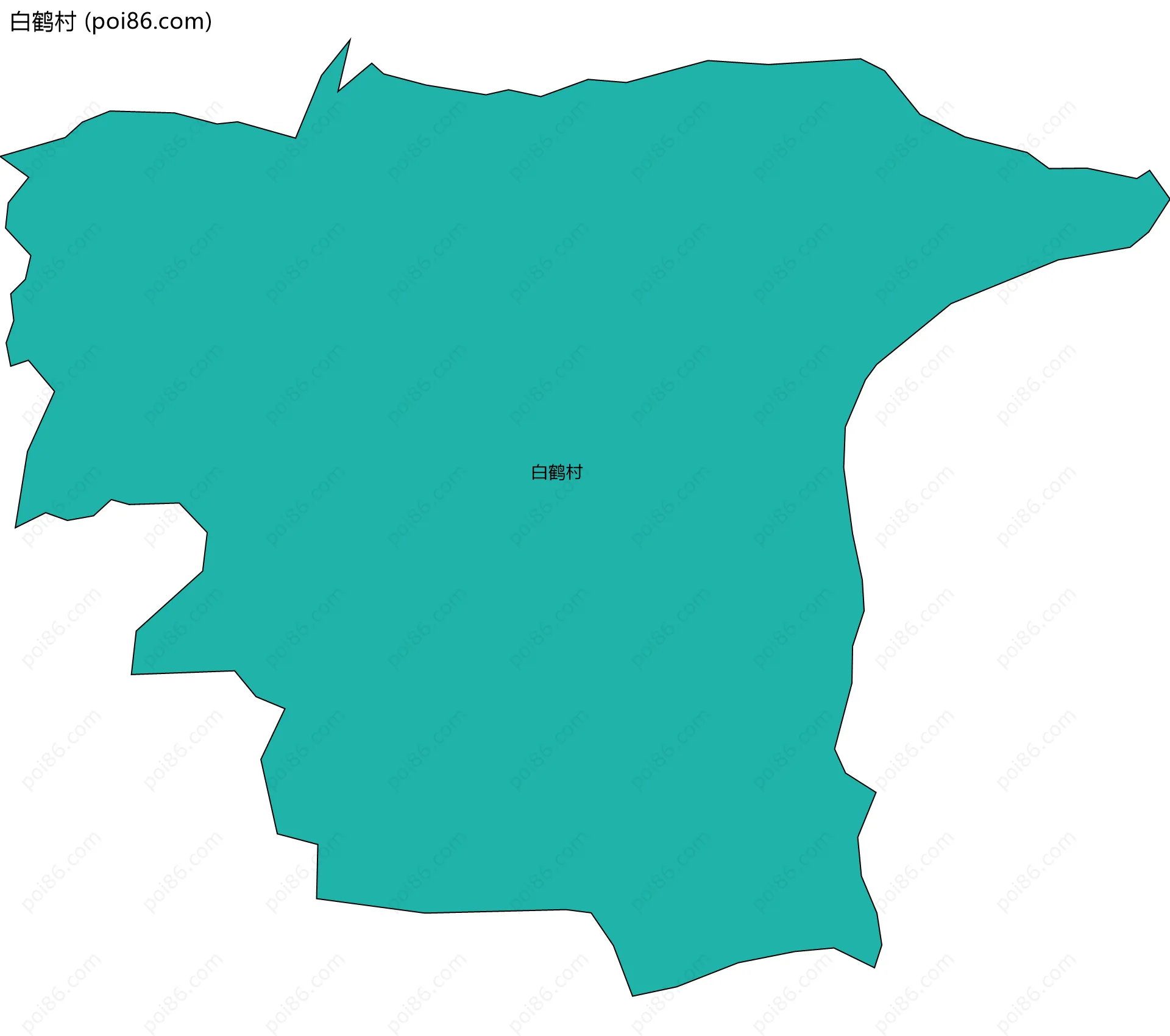 白鹤村边界地图