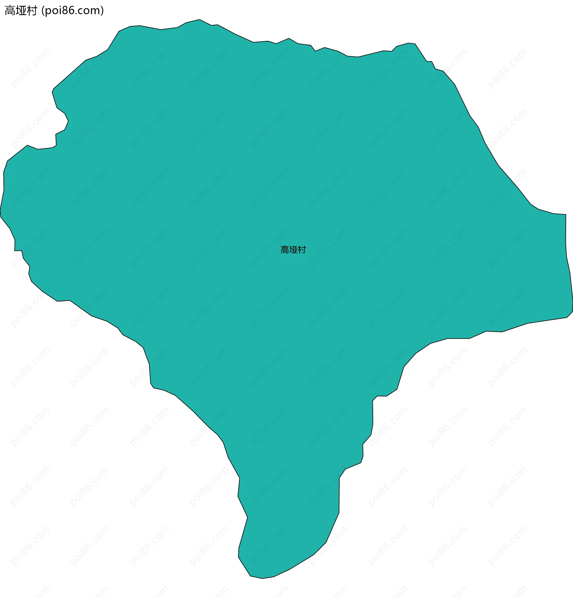 高垭村边界地图