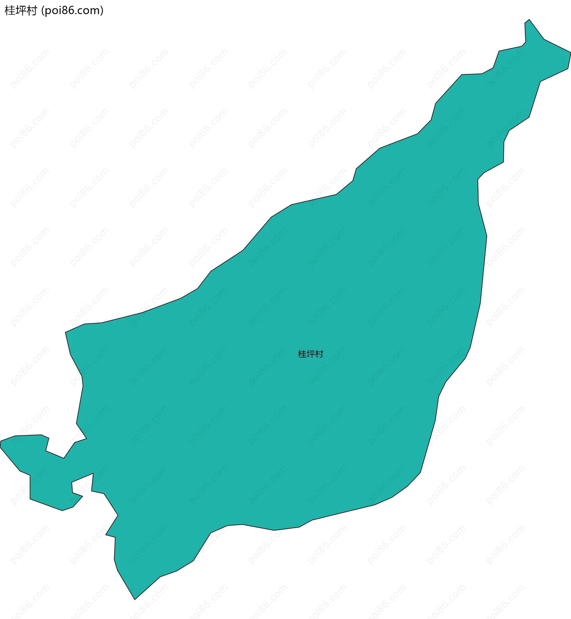 桂坪村边界地图