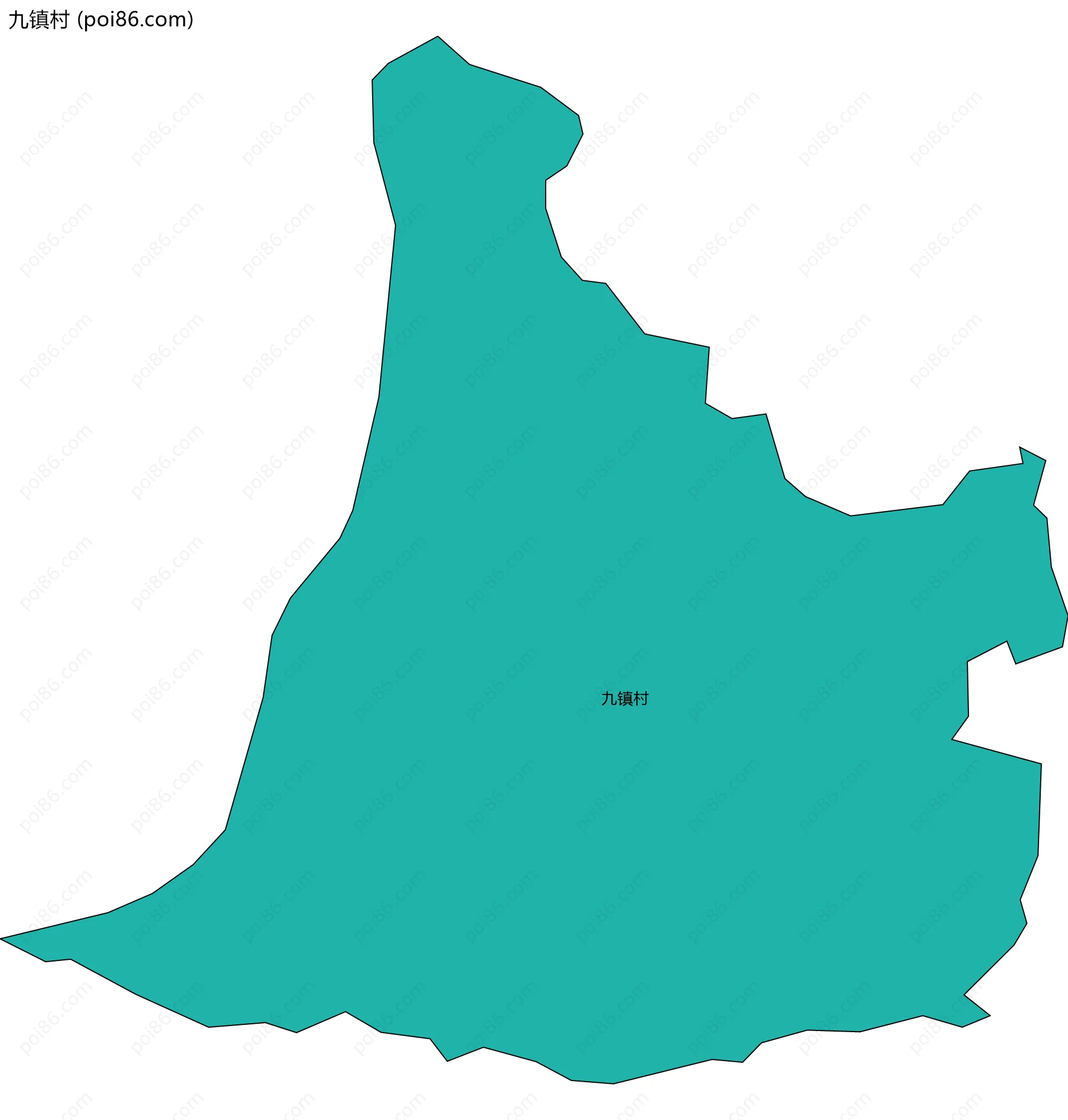 九镇村边界地图