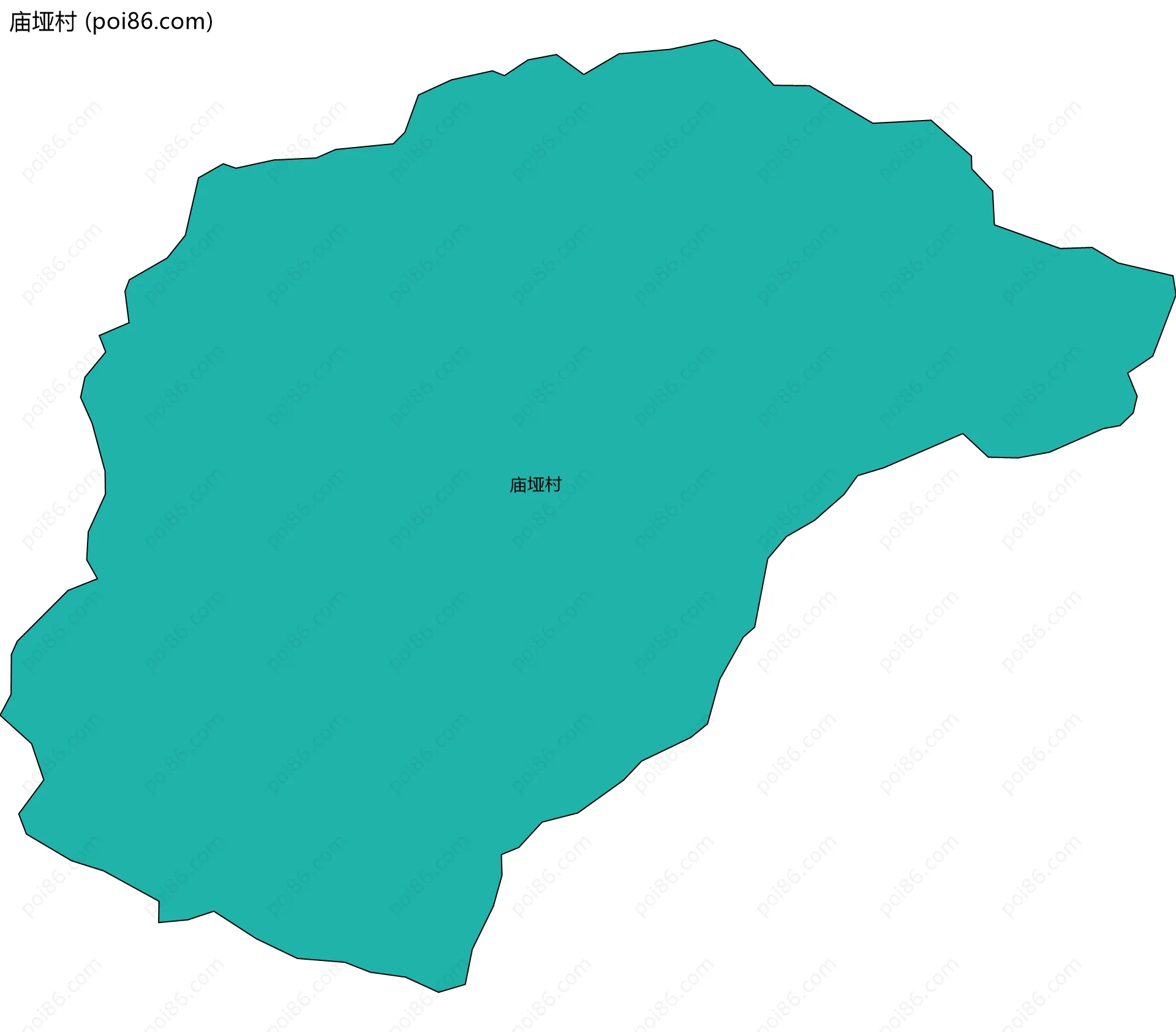 庙垭村边界地图