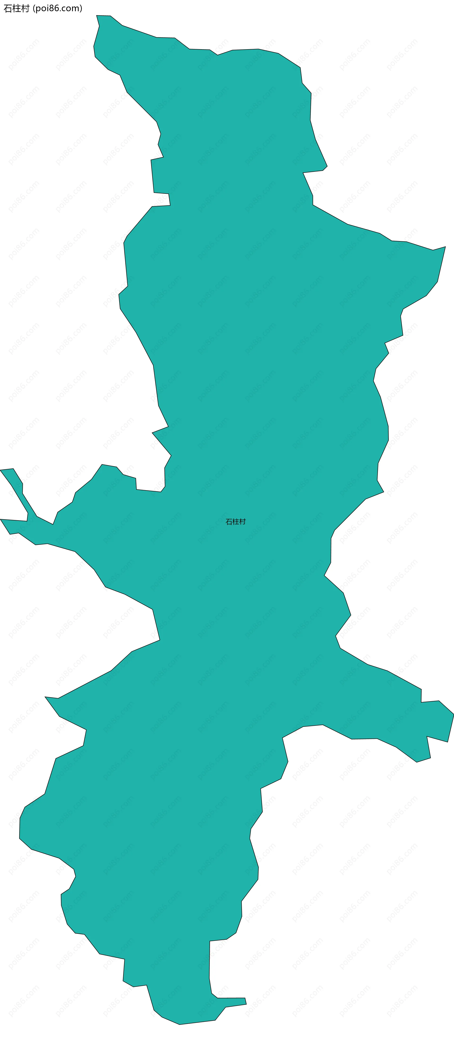 石柱村边界地图