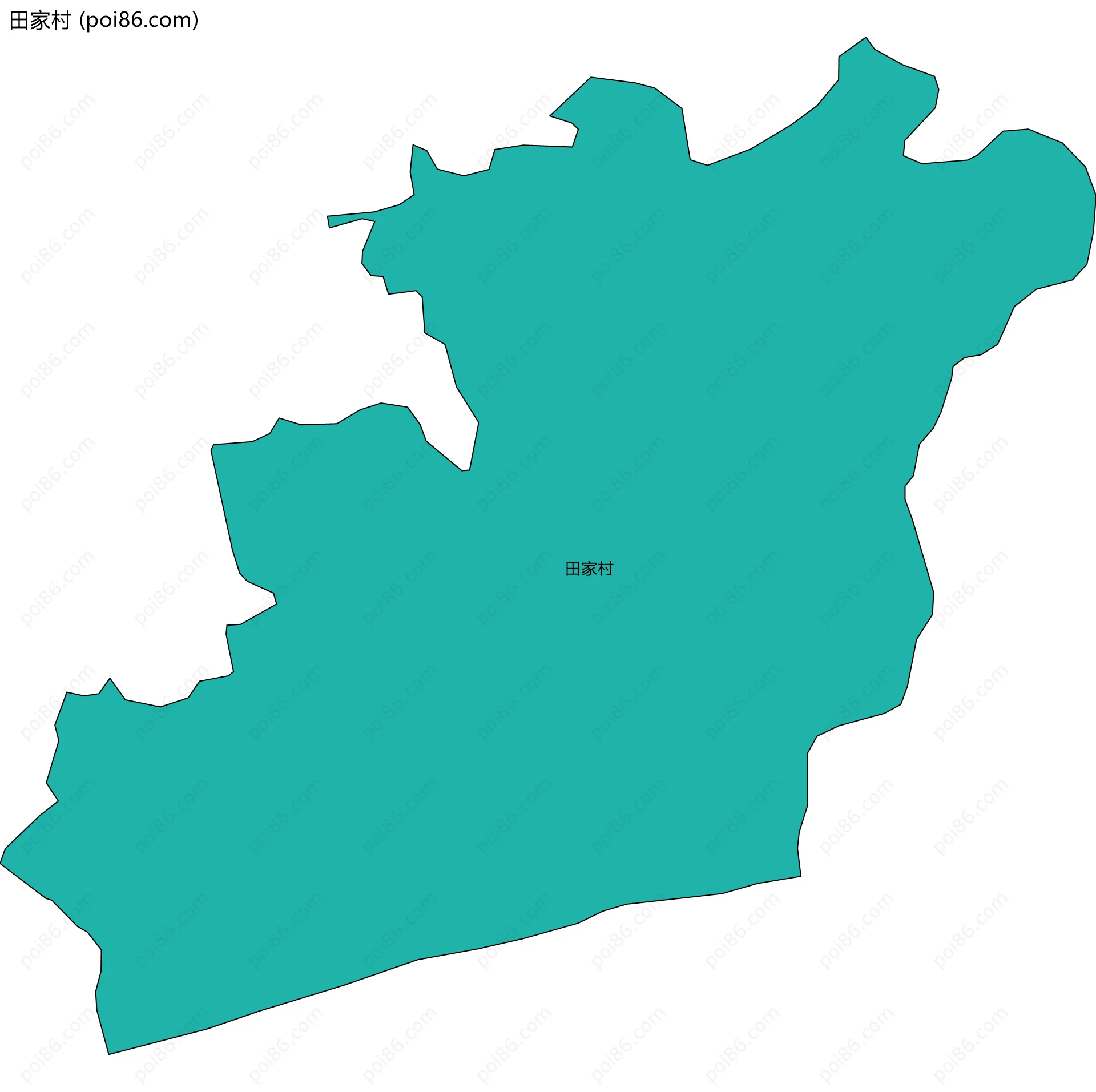 田家村边界地图